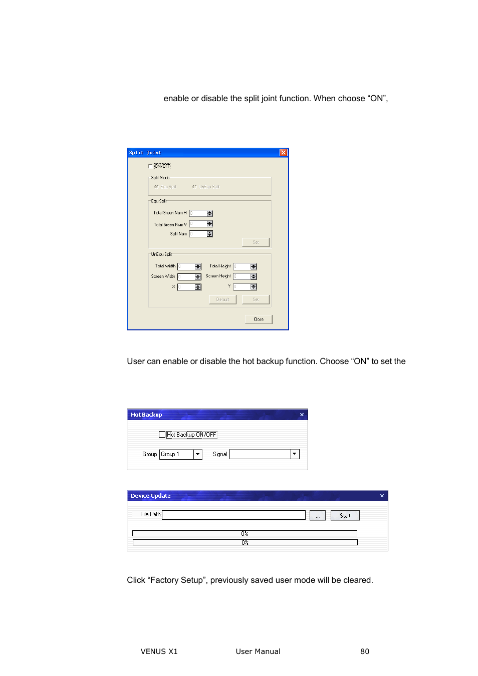 Communication software guideline | RGBLink VENUS X1 User Manual User Manual | Page 80 / 135