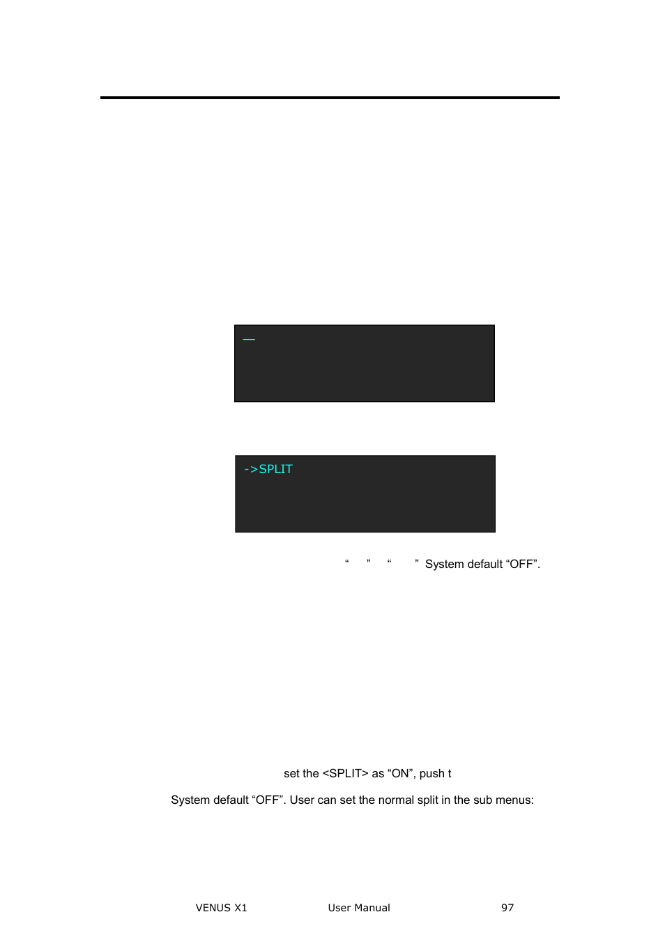 How to set up the split, How to set up the, Split | System setup and operation | RGBLink VENUS X1 User Manual User Manual | Page 97 / 135