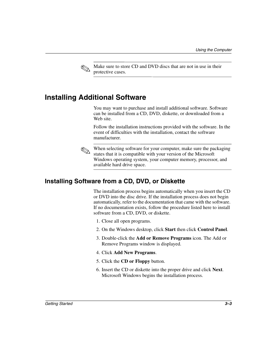 Installing additional software | Compaq 4000 User Manual | Page 33 / 70
