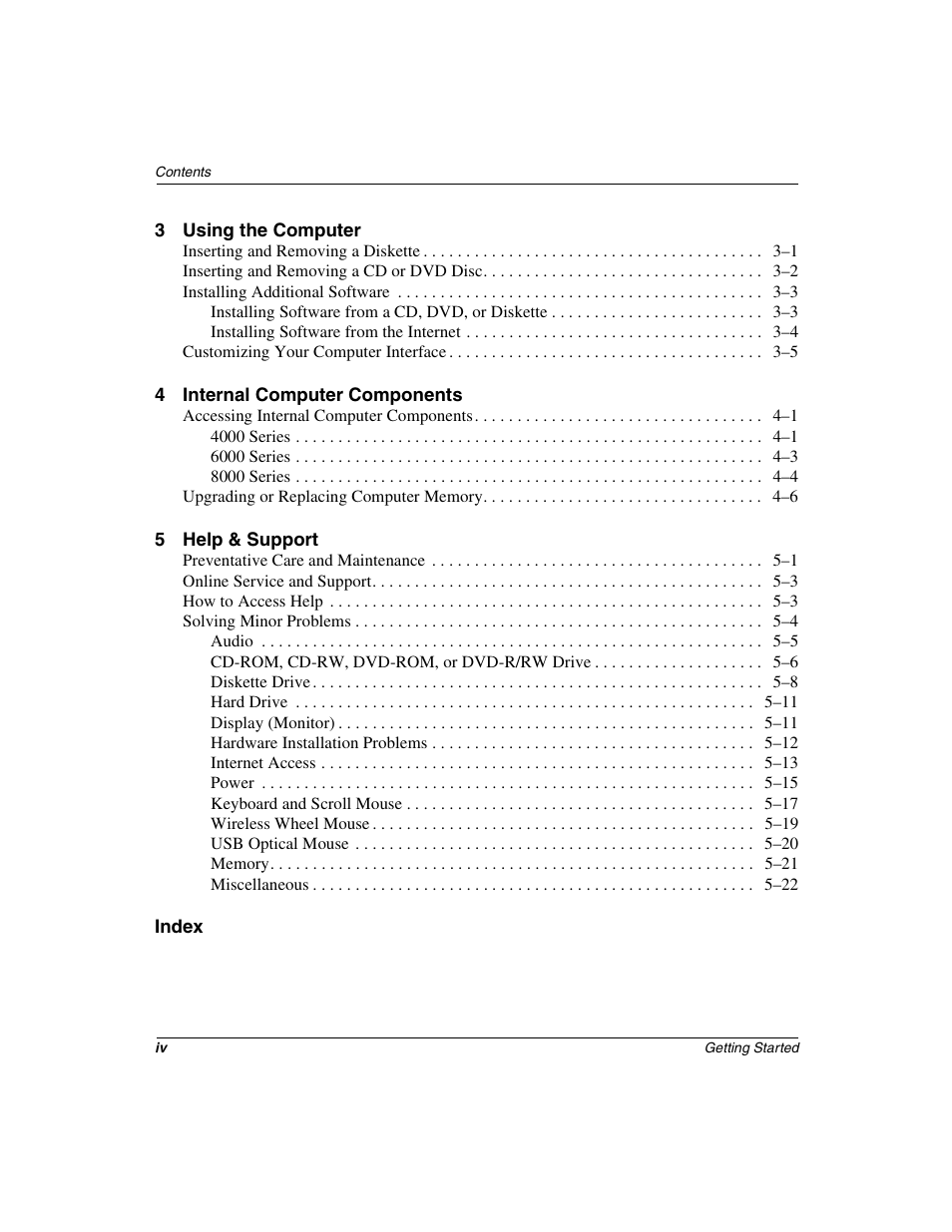 Compaq 4000 User Manual | Page 4 / 70