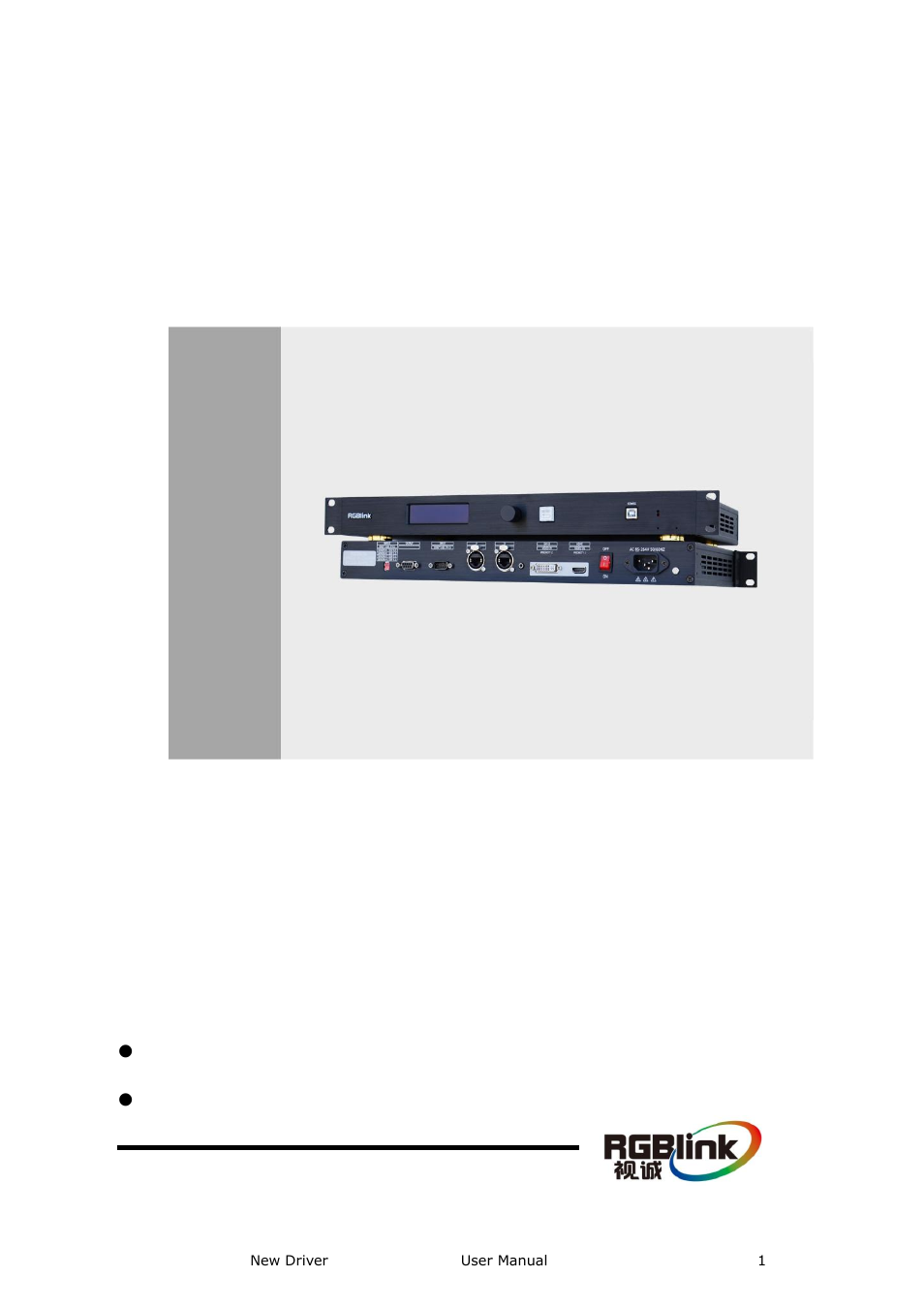 RGBLink New Driver User Manual User Manual | 50 pages