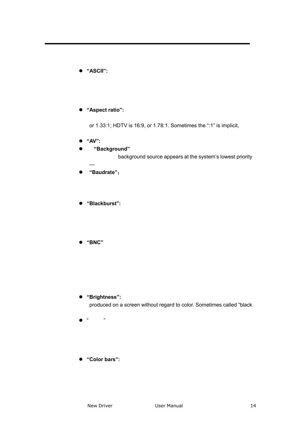 Terms and definitions, Introduction | RGBLink New Driver User Manual User Manual | Page 14 / 50