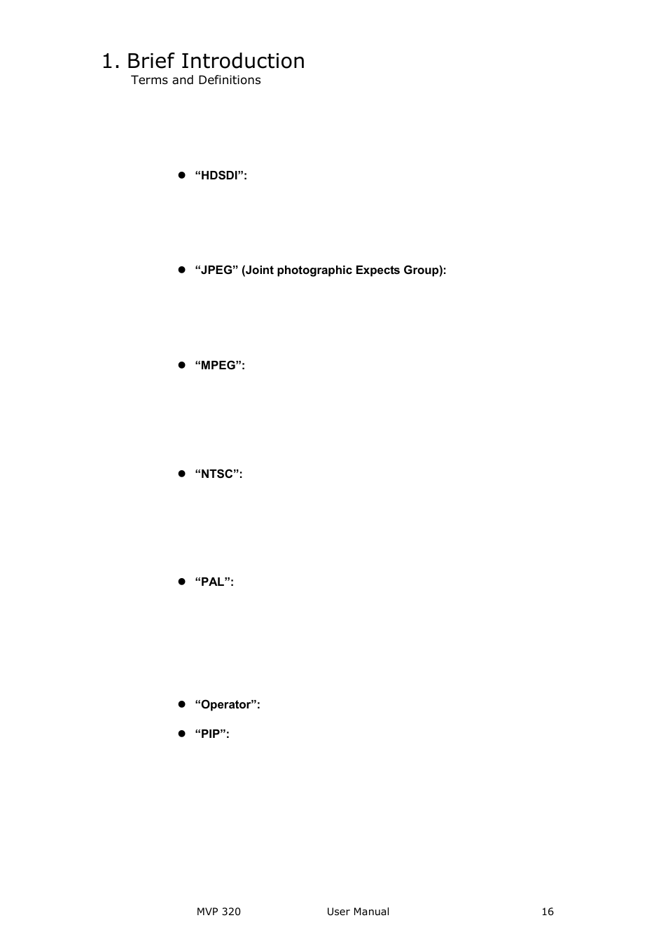 Brief introduction | RGBLink MVP 320 User Manual User Manual | Page 16 / 60