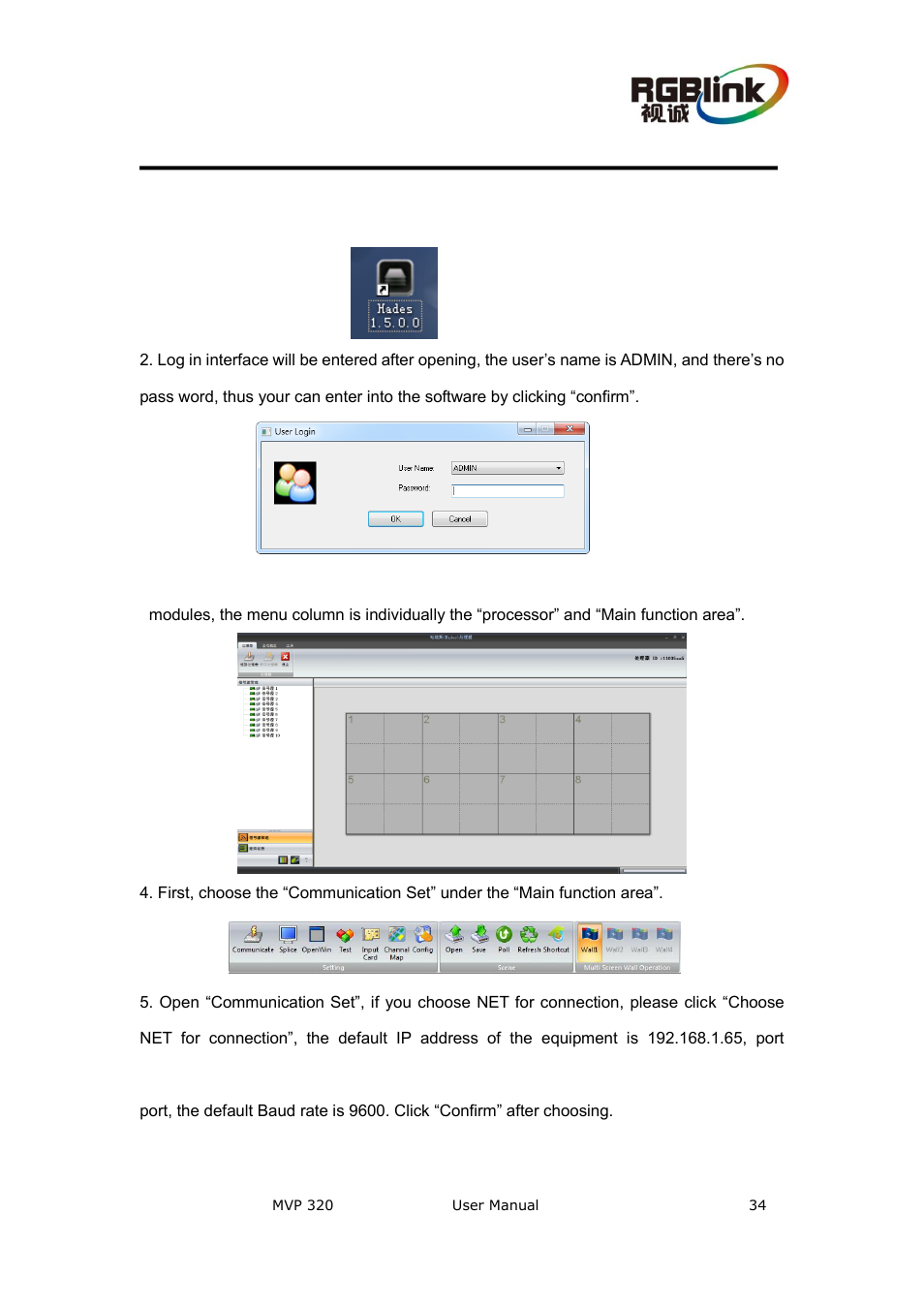 Using method of software | RGBLink MVP 320 User Manual User Manual | Page 34 / 60