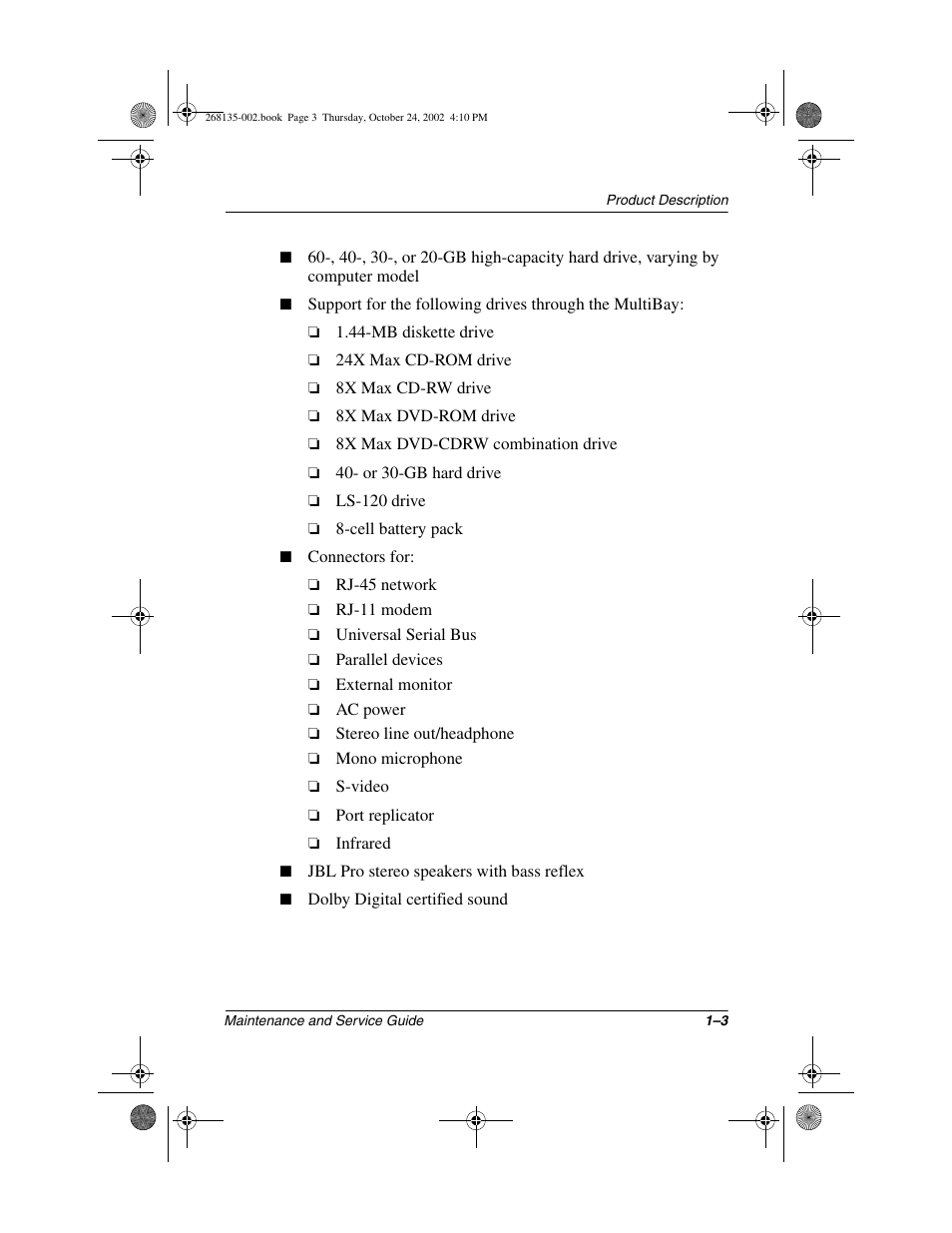 Compaq 2800 User Manual | Page 8 / 181