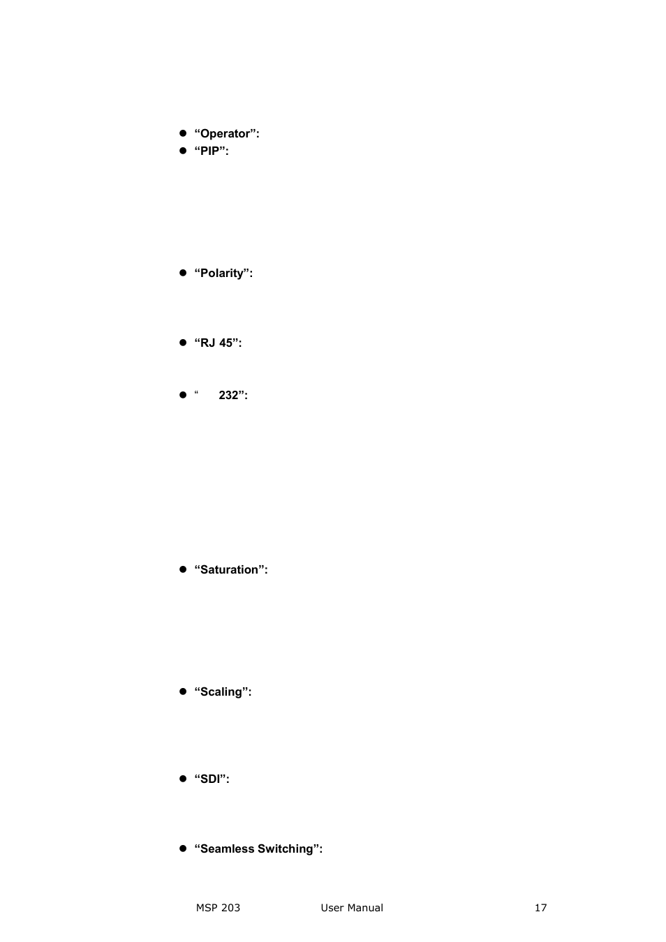 Brief introduction | RGBLink MSP 203 User Manual User Manual | Page 17 / 37