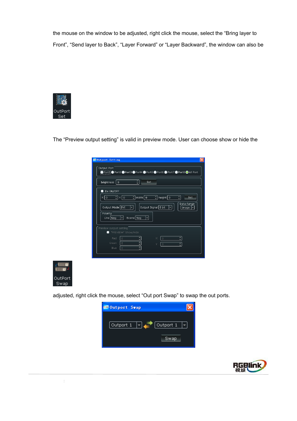 Input/output settings | RGBLink VENUS X3 Quick Start User Manual | Page 19 / 37