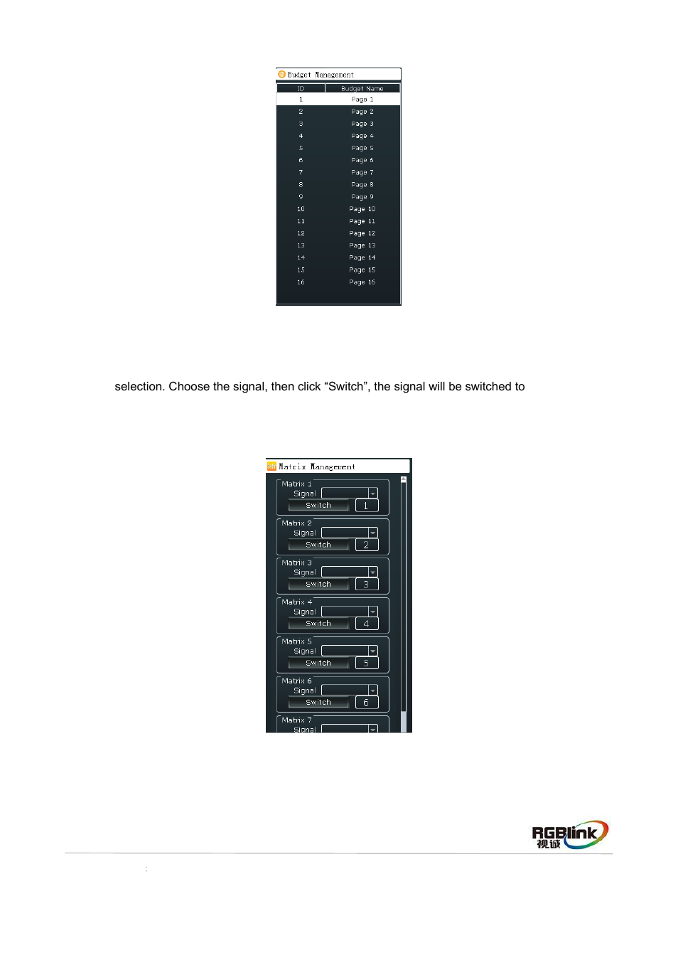 Matrix management, Output channel | RGBLink VENUS X3 Quick Start User Manual | Page 29 / 37
