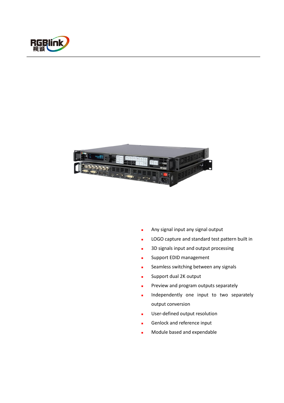 RGBLink VSP 628PRO Quick Start User Manual | 32 pages