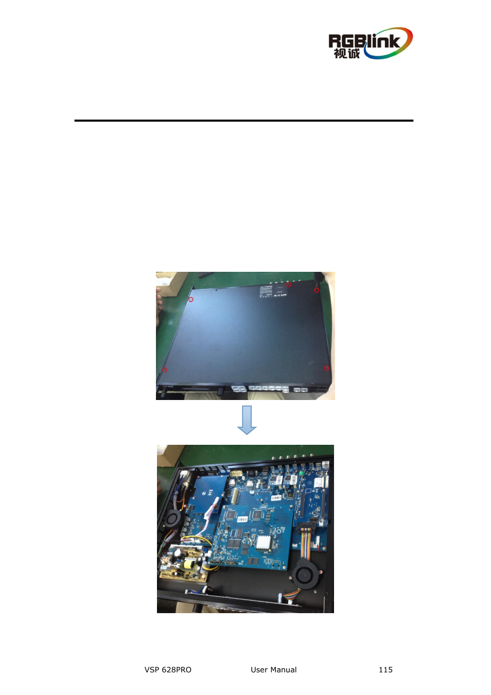F. optional module installation and, Replacement instruction, Optional module installation and replacement | Instruction | RGBLink VSP 628PRO User Manual User Manual | Page 115 / 120