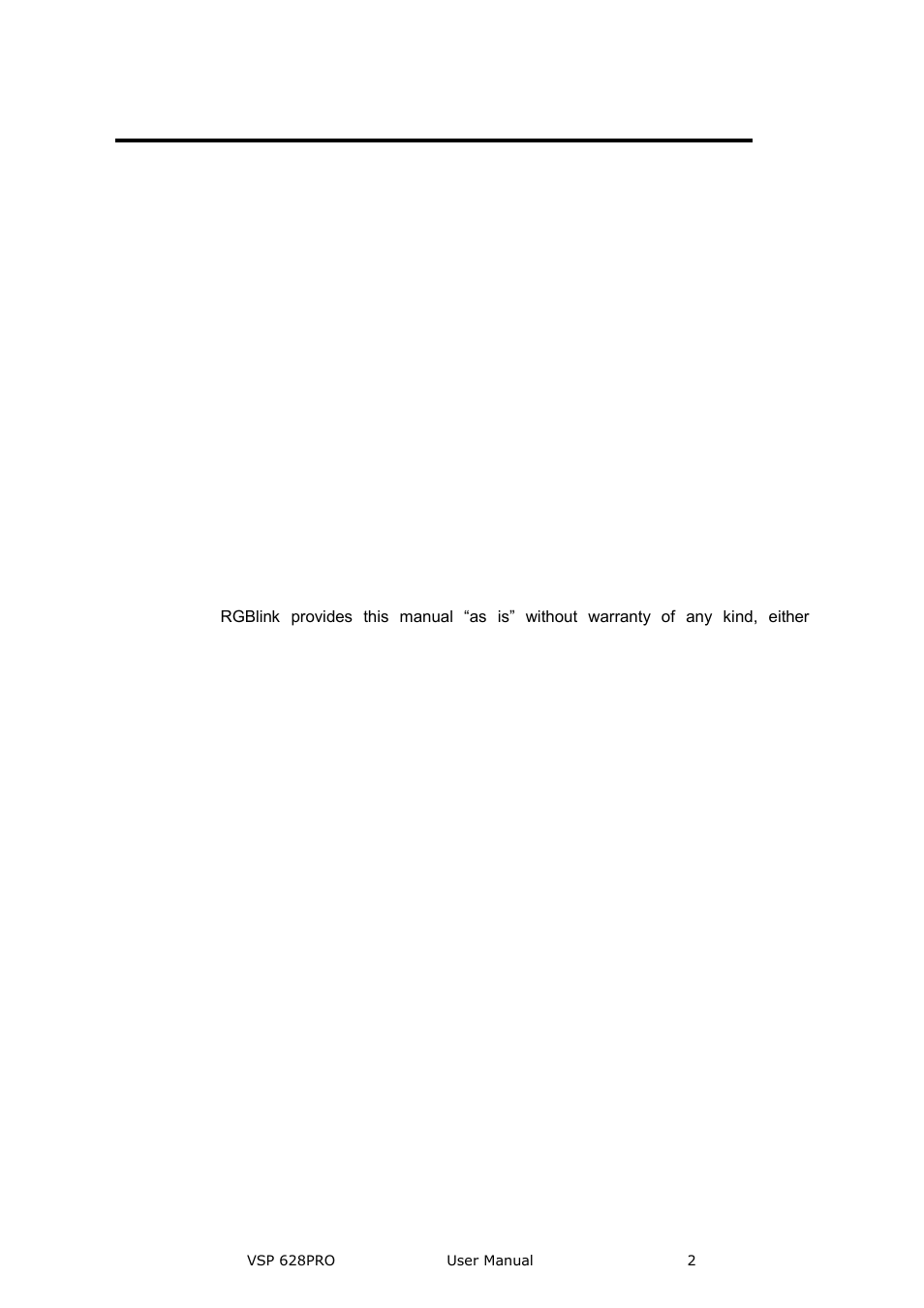 Vsp 628pro· user manual, Copyright, Notice | Federal communications commission (fcc) statement | RGBLink VSP 628PRO User Manual User Manual | Page 2 / 120