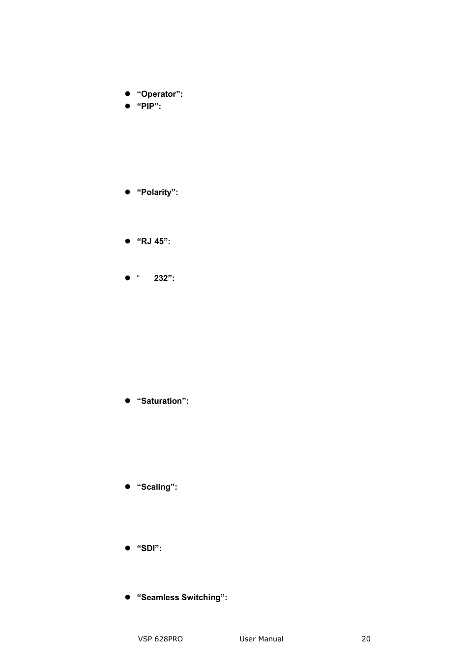 Introduction | RGBLink VSP 628PRO User Manual User Manual | Page 20 / 120