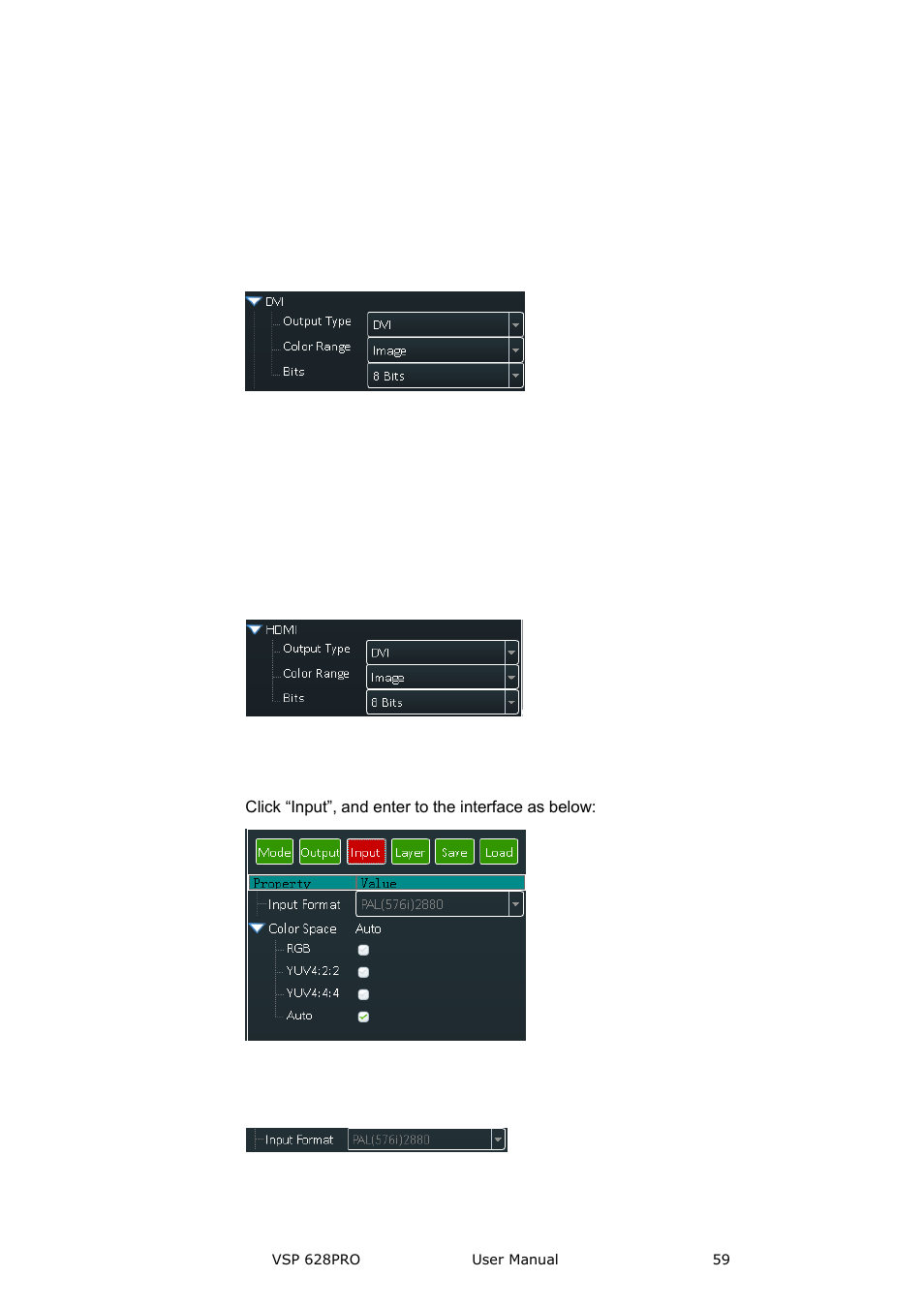 Input, Communication software guideline | RGBLink VSP 628PRO User Manual User Manual | Page 59 / 120