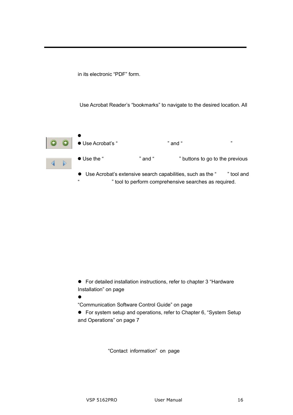 How to use the manual, Brief introduction, Navigation | Table of contents and index, General operations | RGBLink VSP 5162PRO User Manual | Page 16 / 114