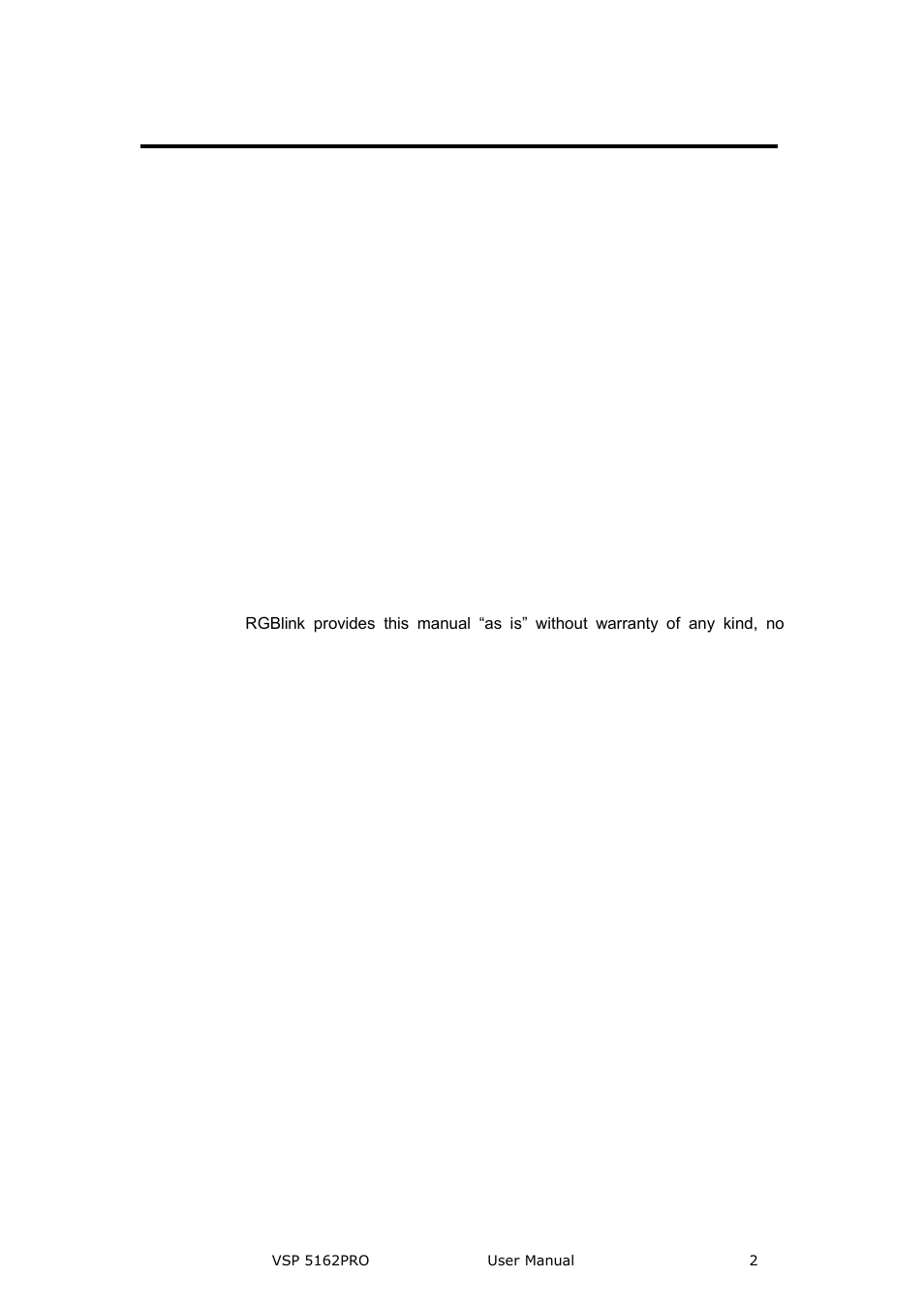 Vsp 5162pro· user manual, Copyright, Notice | Federal communications commission (fcc) statement | RGBLink VSP 5162PRO User Manual | Page 2 / 114