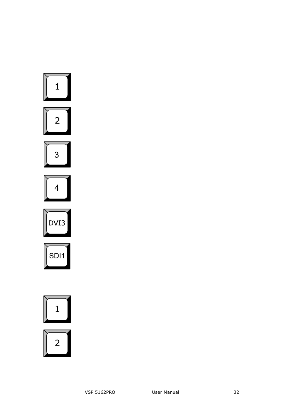 Signal buttons, Program, Preview | Hardware orientation | RGBLink VSP 5162PRO User Manual | Page 32 / 114