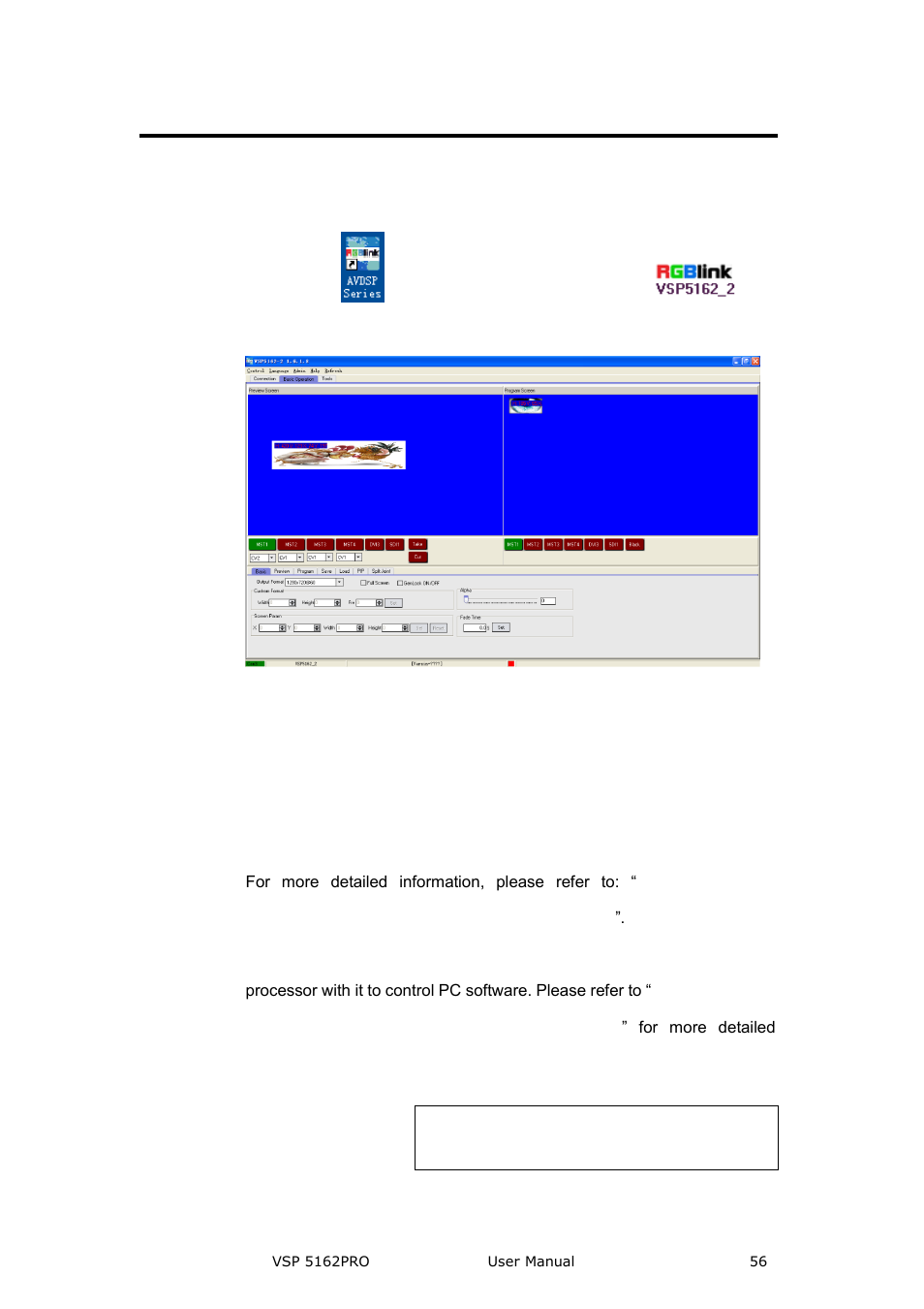 Softwar e operation, Set up communication, Software operation | Communication software guideline | RGBLink VSP 5162PRO User Manual | Page 56 / 114