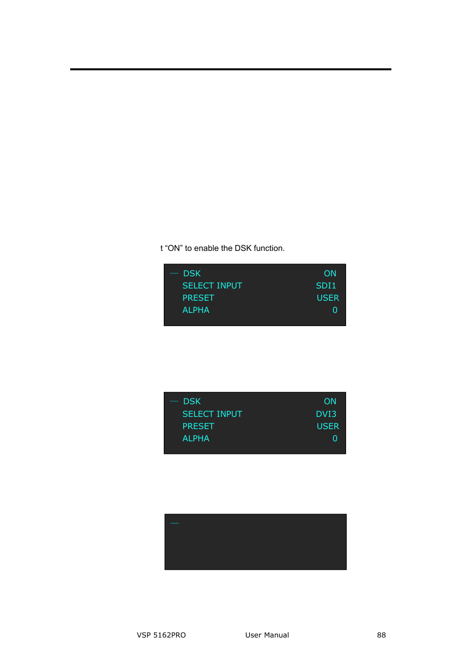 How to realize dsk setting, System setup and operation | RGBLink VSP 5162PRO User Manual | Page 88 / 114