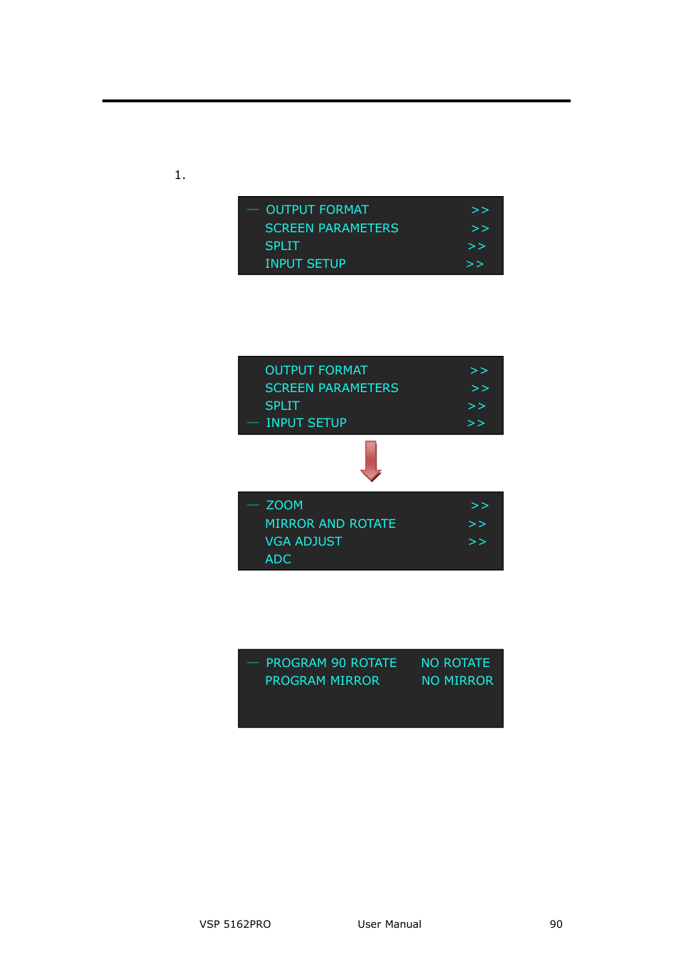 How to realize mirror and rotate setting, System setup and operation | RGBLink VSP 5162PRO User Manual | Page 90 / 114