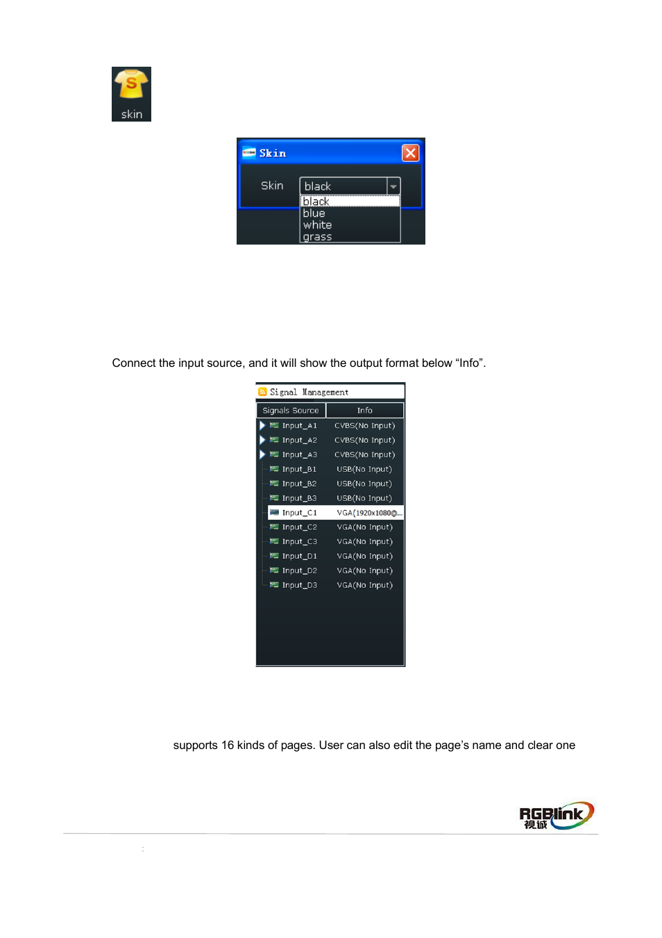 Control interface, Signal management, Budget management | RGBLink VENUS X2 Quick Start User Manual | Page 25 / 31