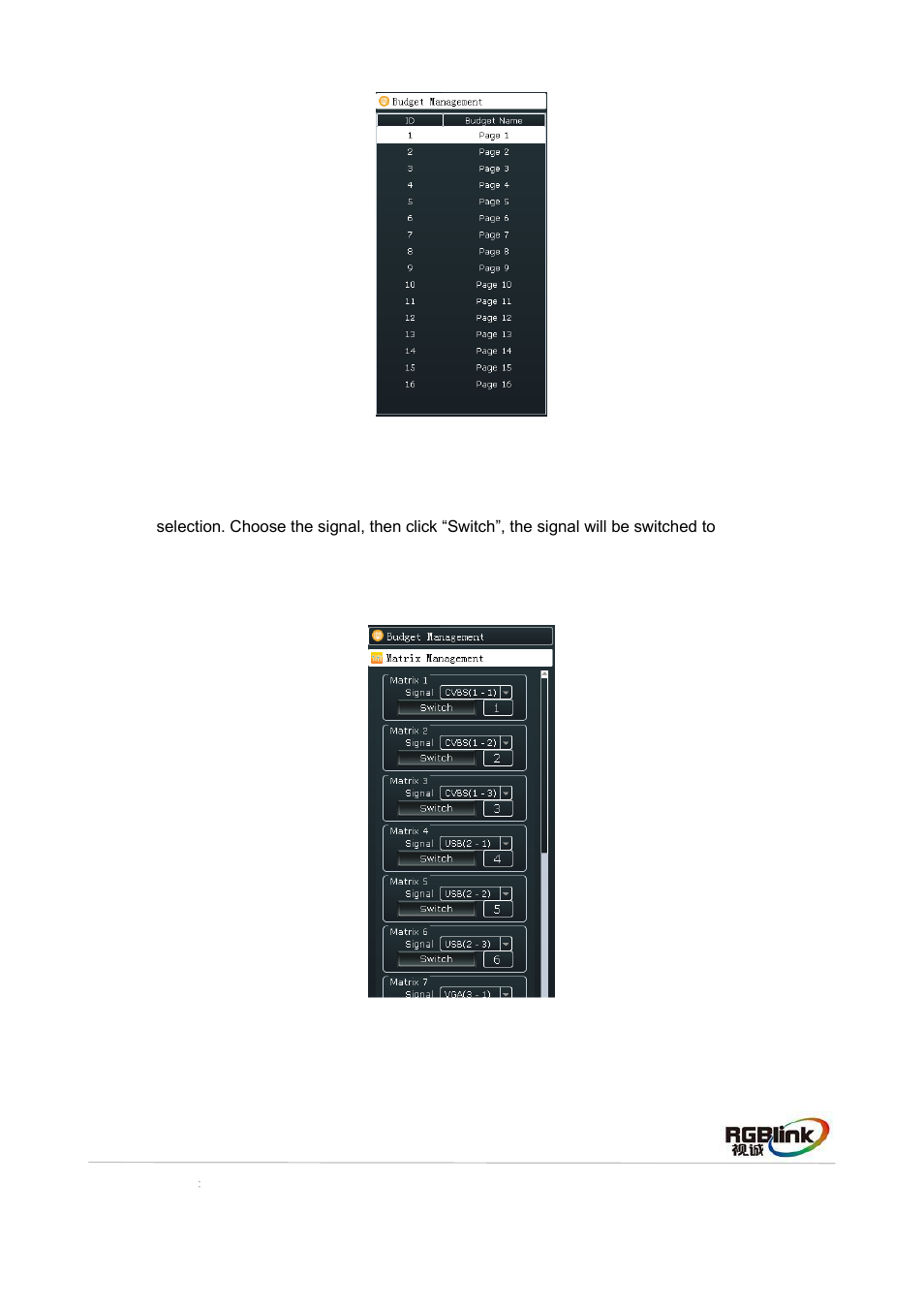 Matrix management, Output channel | RGBLink VENUS X2 Quick Start User Manual | Page 26 / 31