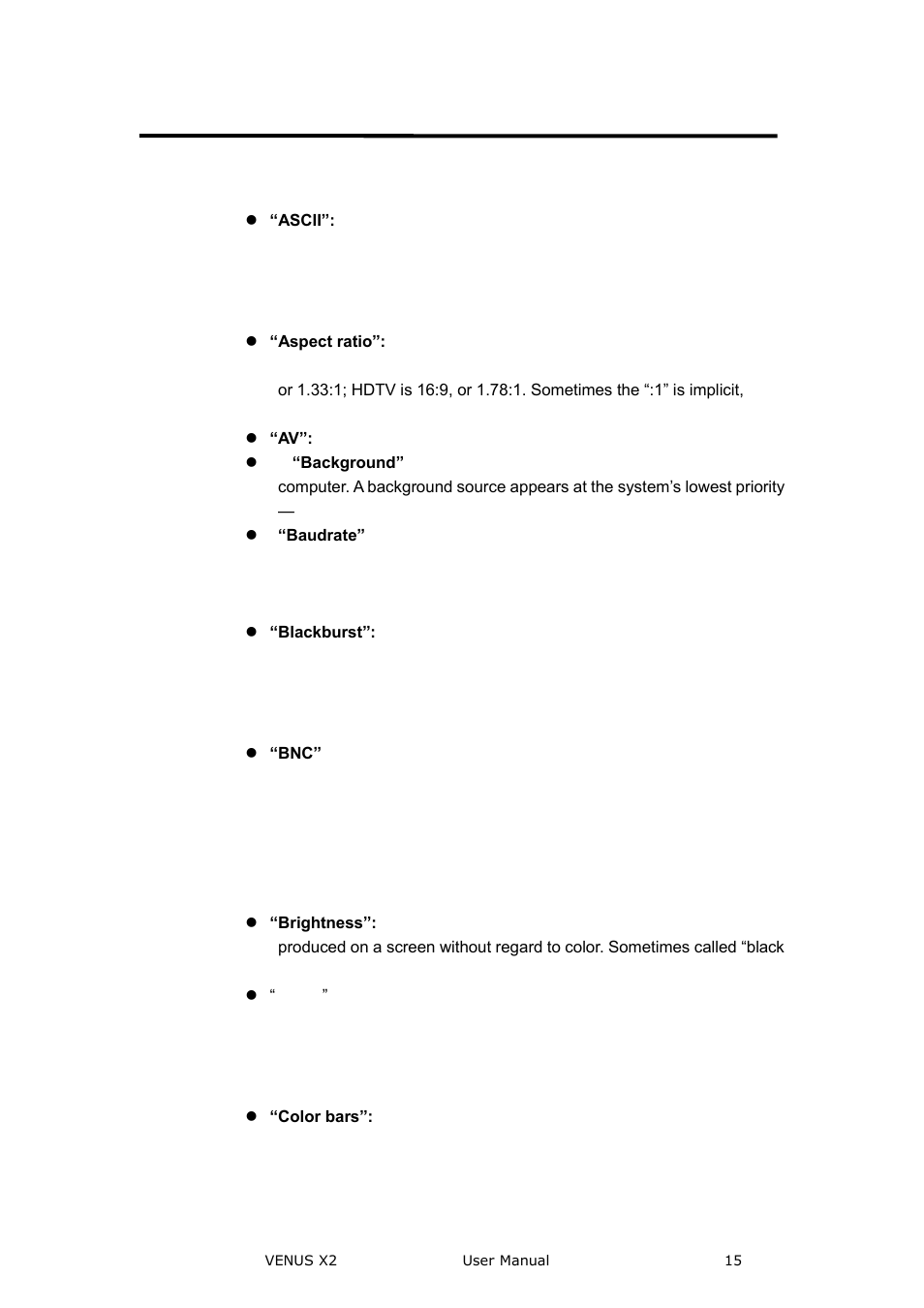 Term and definitions, Terms and definitions, Brief introduction | RGBLink VENUS X2 User Manual User Manual | Page 15 / 68