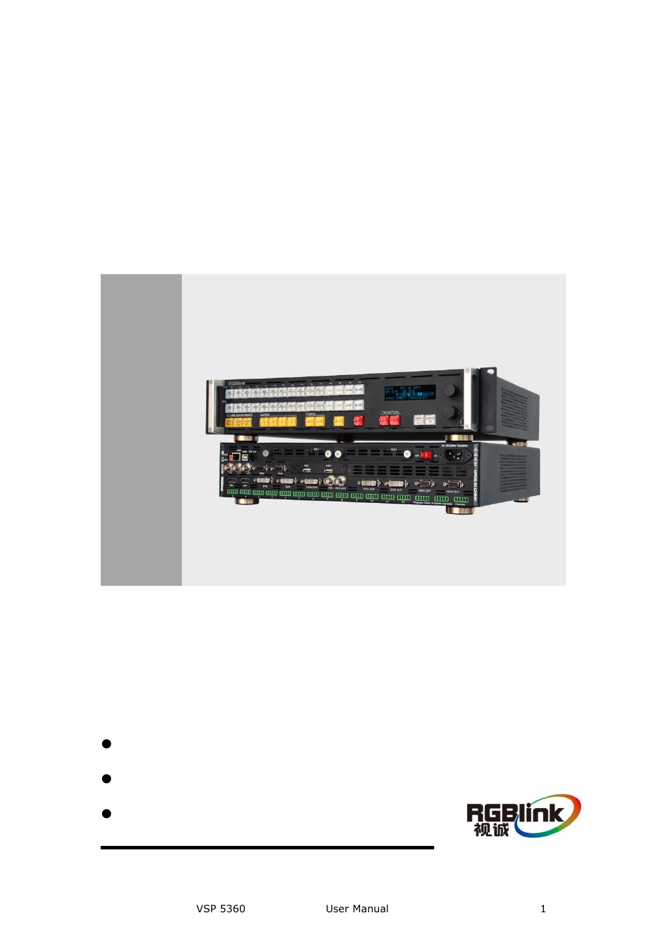 RGBLink VSP 5360 User Manual | 110 pages