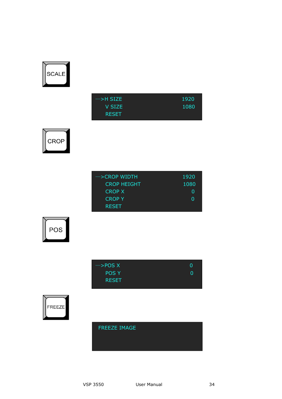Function part, Hardware orientation | RGBLink VSP 3550S User Manual User Manual | Page 34 / 88
