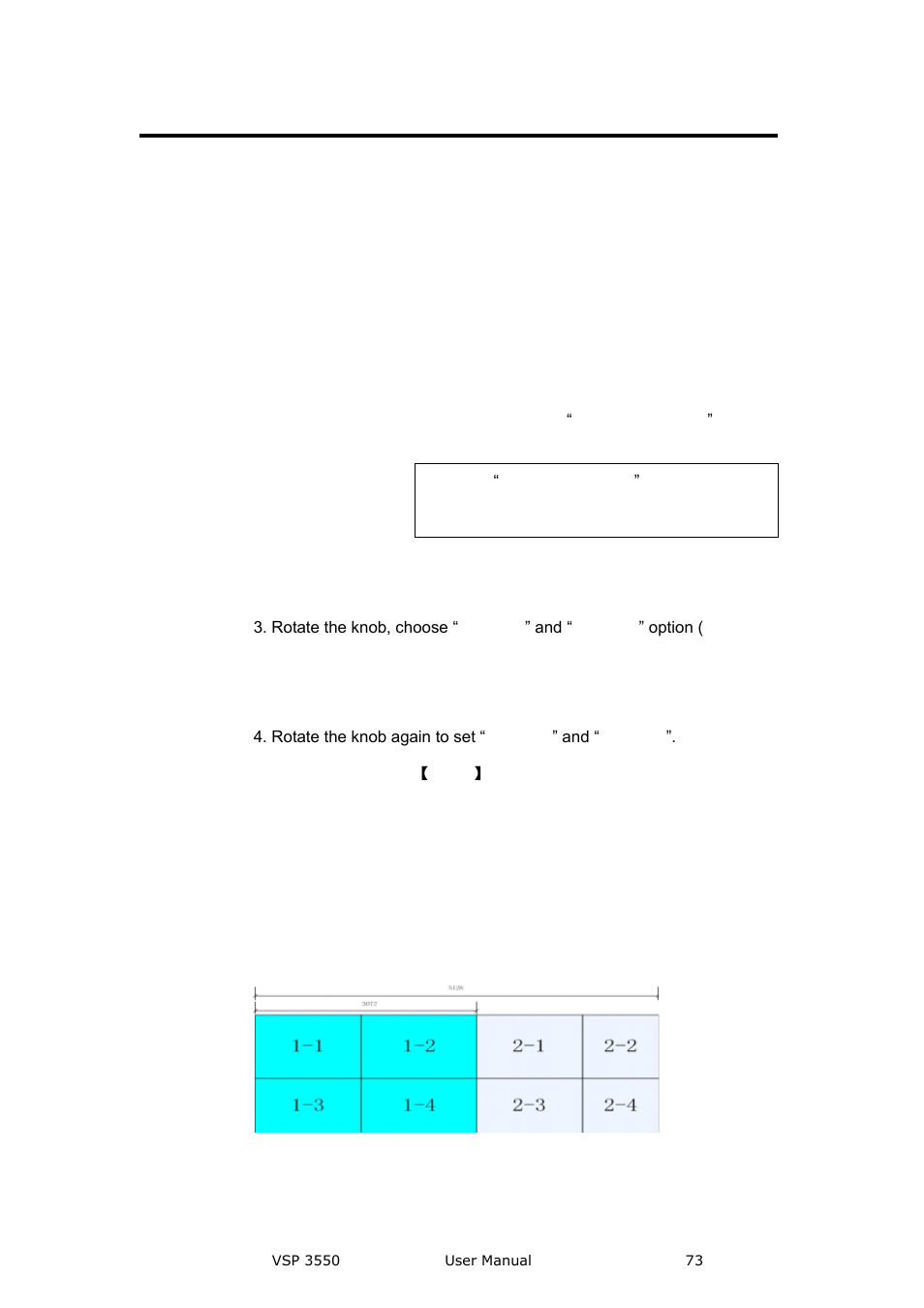 Ho w to achieve quick split, How to achieve quick split, System setup and operations | RGBLink VSP 3550S User Manual User Manual | Page 73 / 88