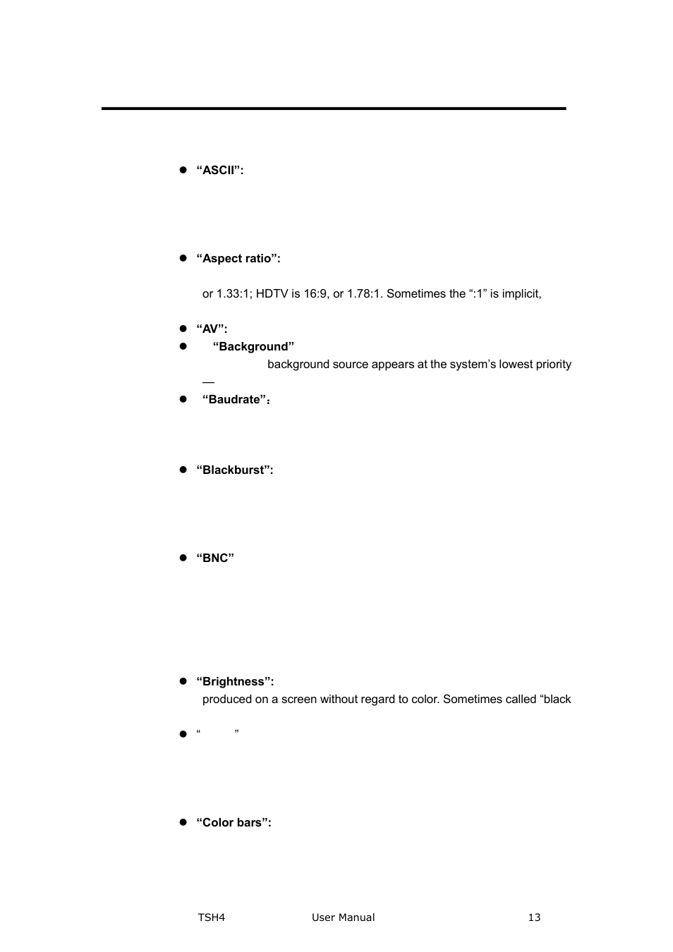 Terms and definitions, Introduction | RGBLink TSH4 User Manual User Manual | Page 13 / 31