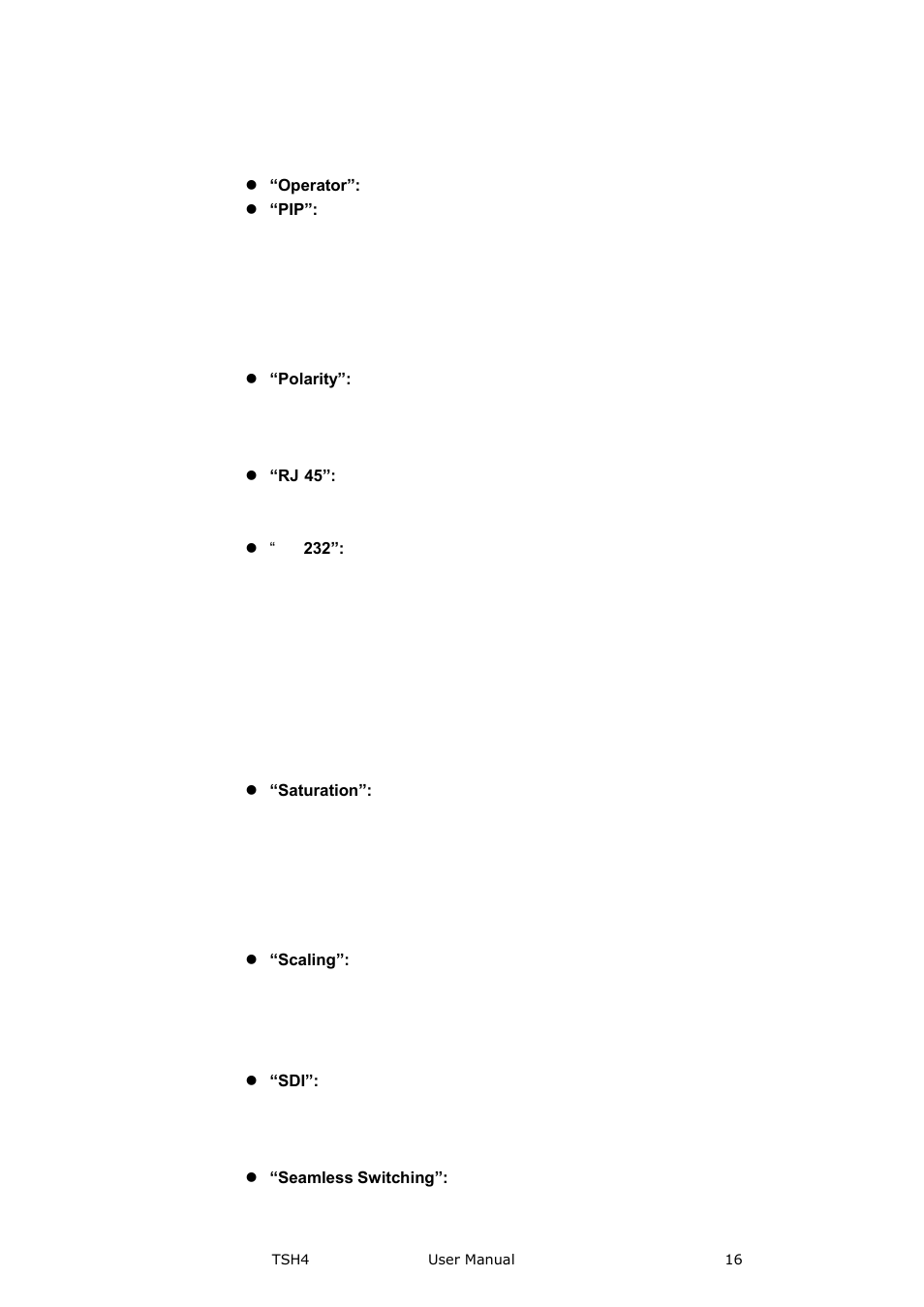 Introduction | RGBLink TSH4 User Manual User Manual | Page 16 / 31