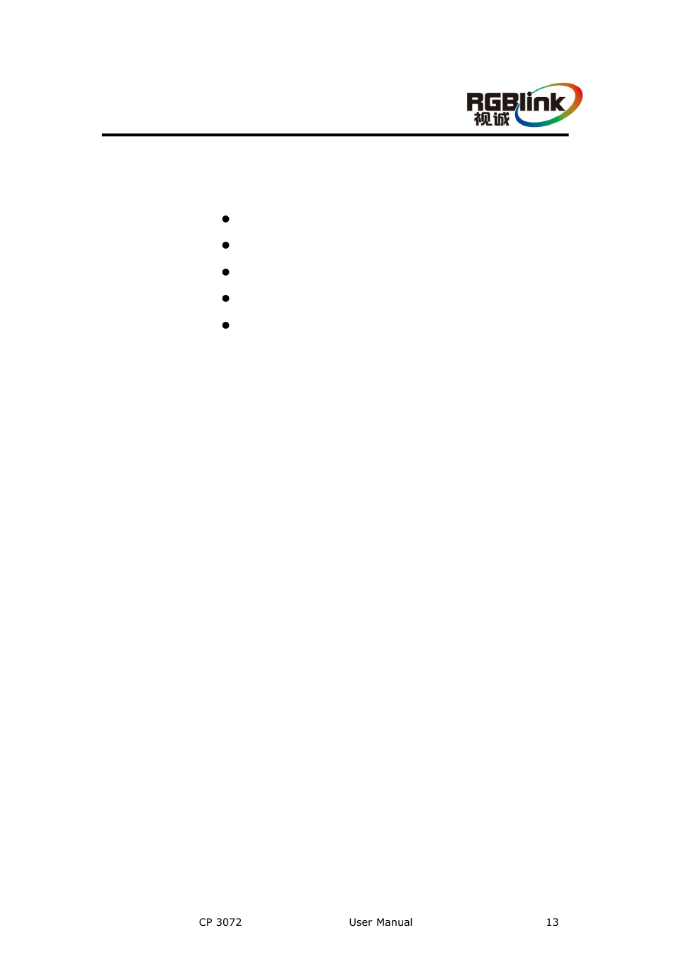 Brief introduction | RGBLink CP 3072 User Manual User Manual | Page 13 / 75