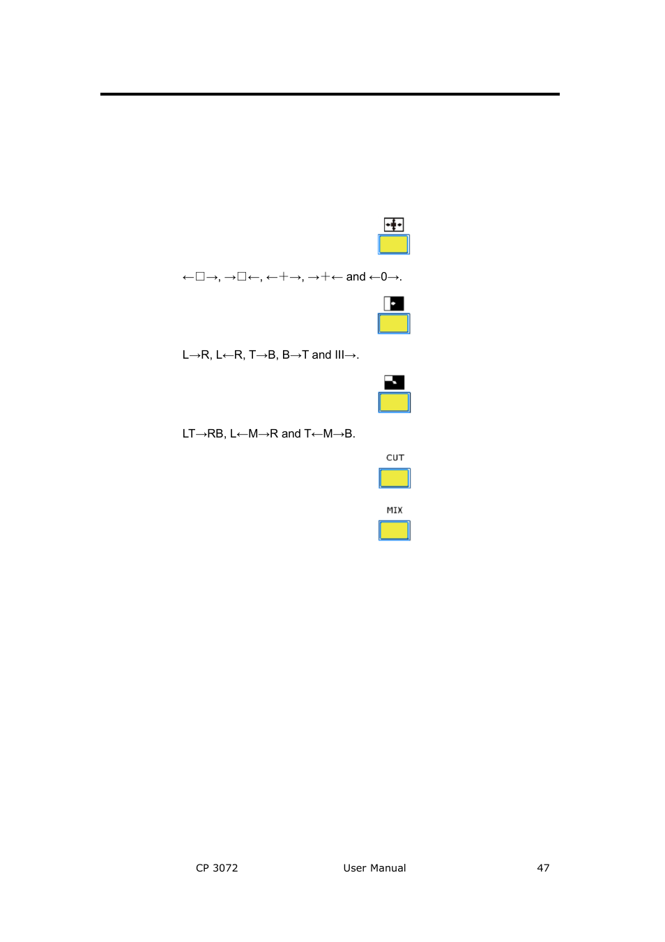 How to change the transition effects, System setup and operations | RGBLink CP 3072 User Manual User Manual | Page 47 / 75