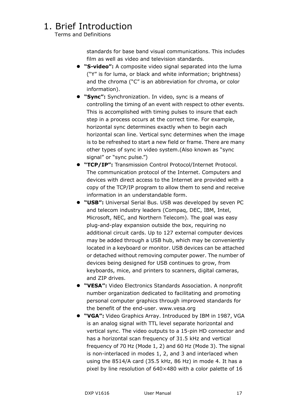 Brief introduction | RGBLink DXP V1616 User Manual User Manual | Page 17 / 50