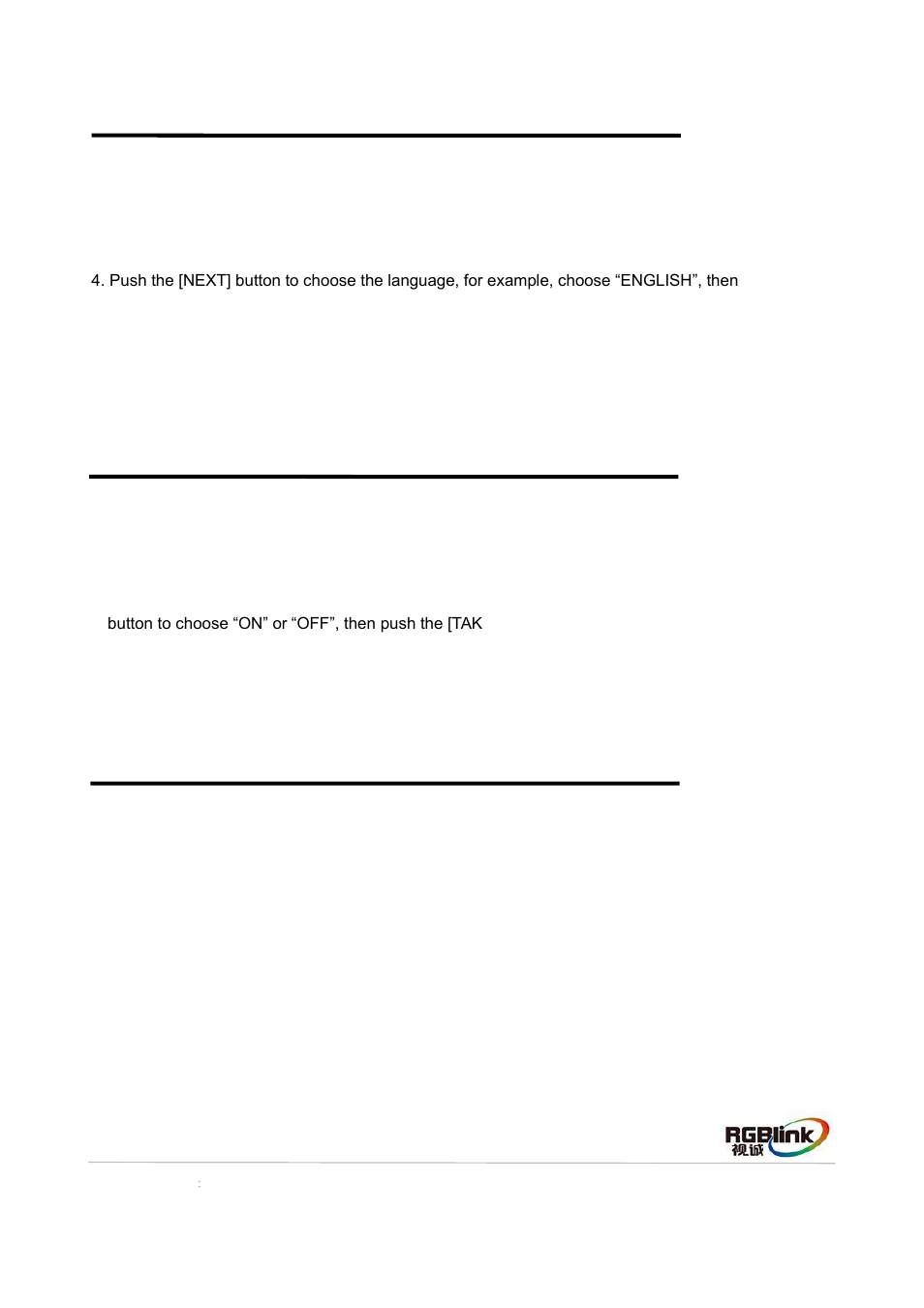 How to set the language, How to realize cascade setting, How to set the machine address | RGBLink DXP D1616 Quick Start User Manual | Page 10 / 13