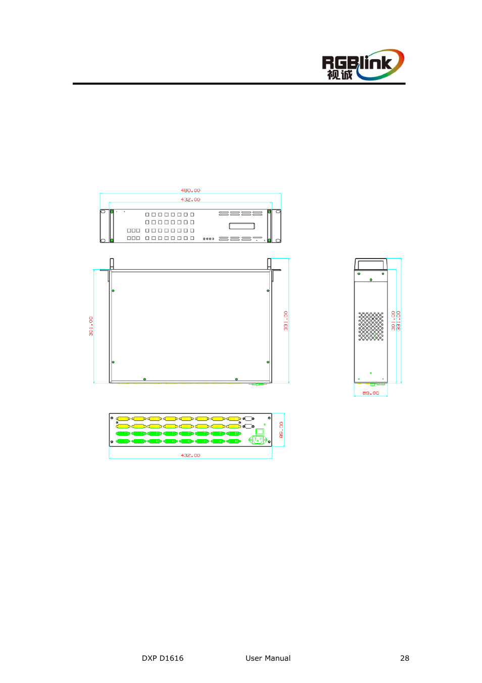 Hardware installation, In this chapter | RGBLink DXP D1616 User Manual User Manual | Page 28 / 76