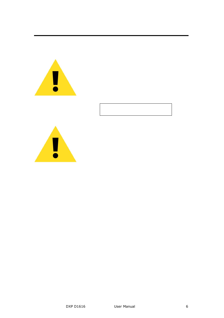 Warning, Caution, Terms and equipment mark in this manual | RGBLink DXP D1616 User Manual User Manual | Page 6 / 76