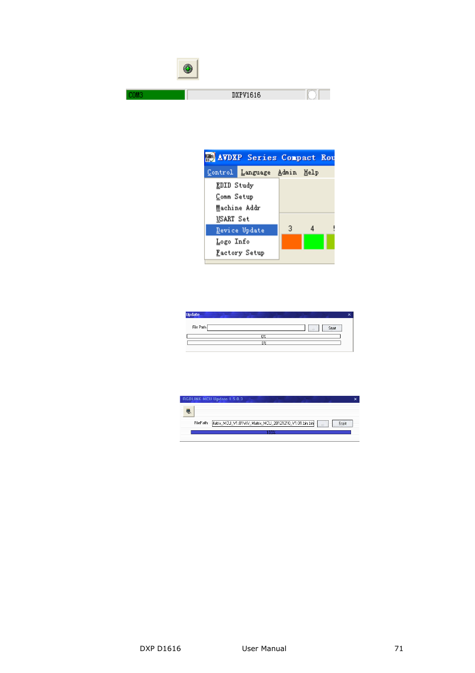 RGBLink DXP D1616 User Manual User Manual | Page 71 / 76