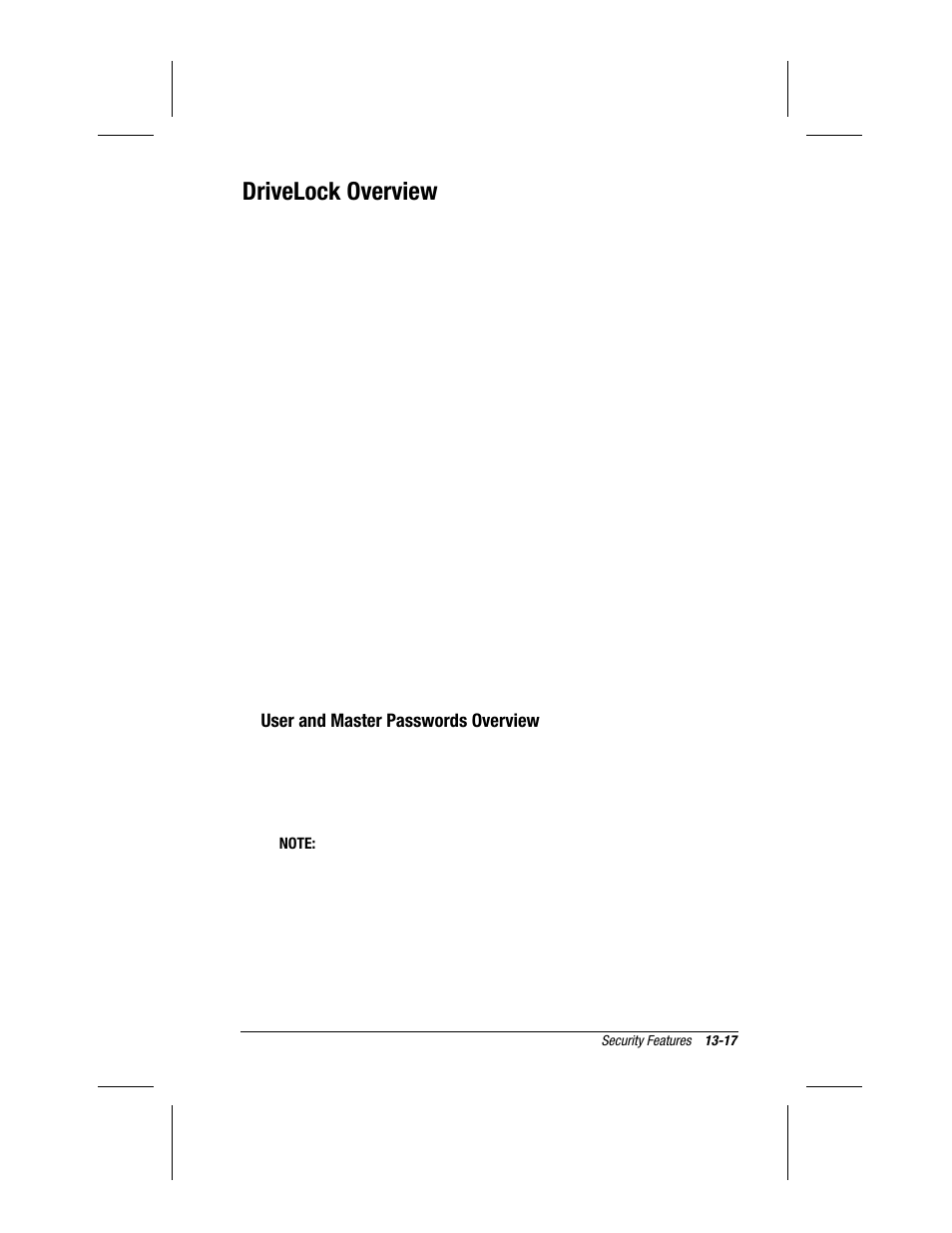 Drivelock overview | Compaq 3500 User Manual | Page 115 / 182