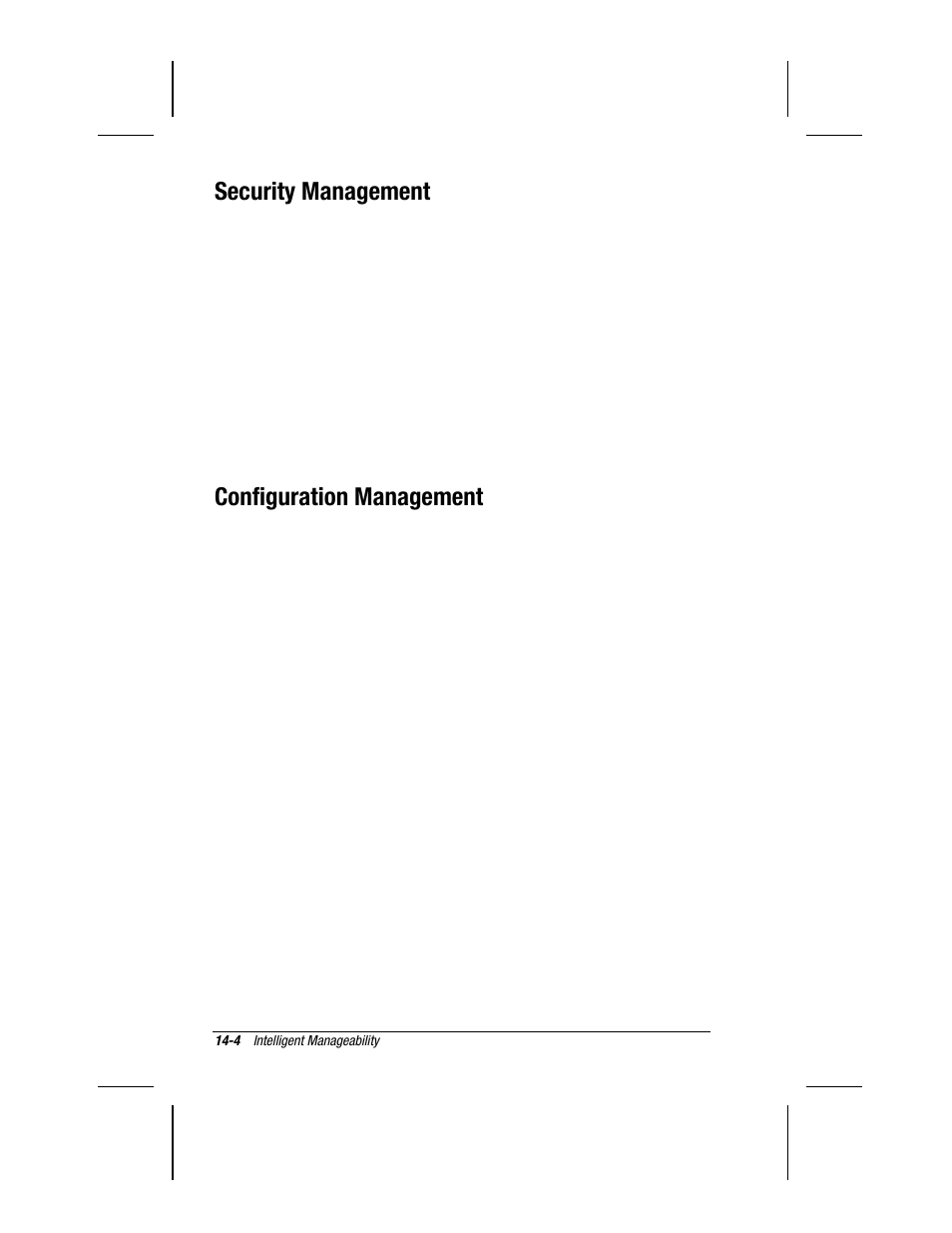 Security management, Configuration management | Compaq 3500 User Manual | Page 124 / 182