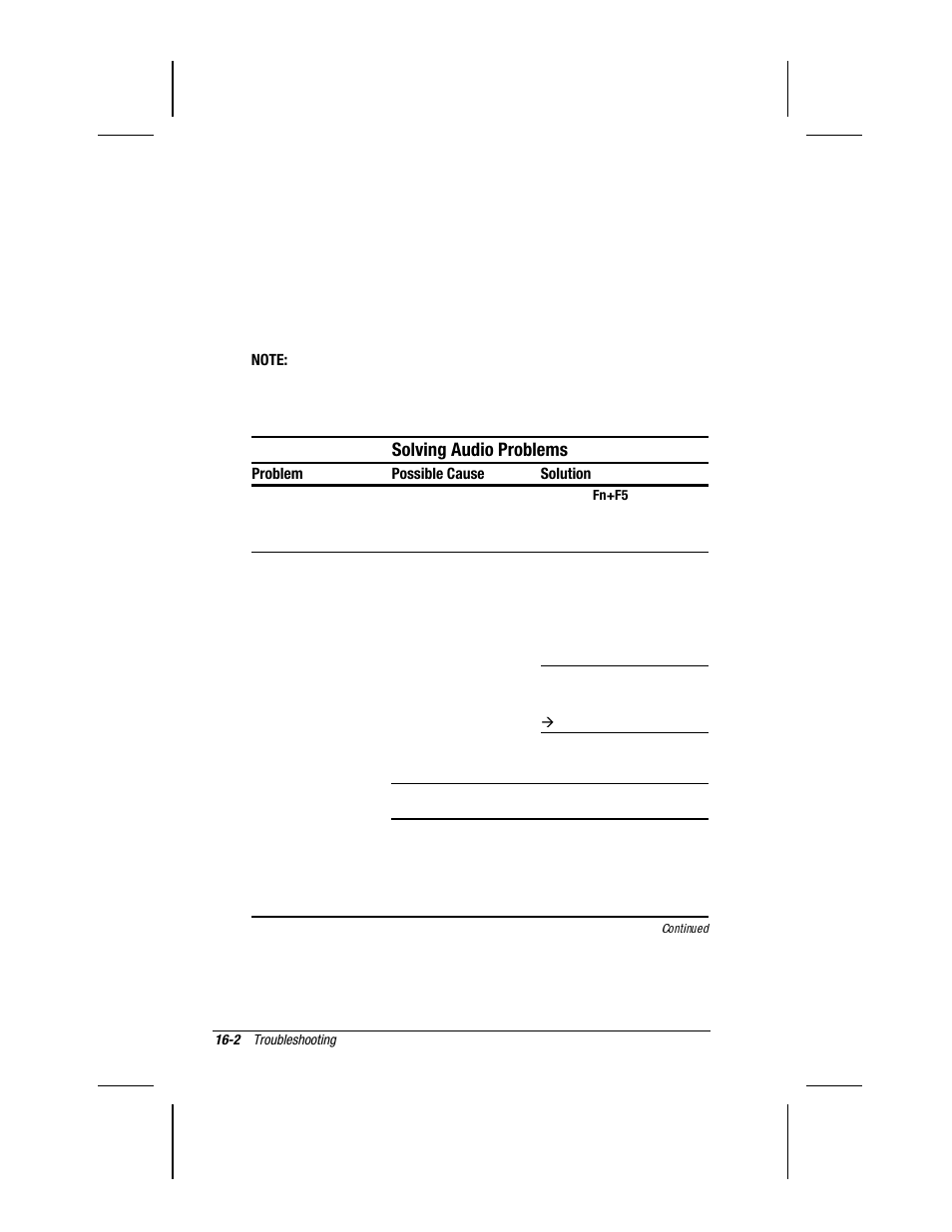 Solving audio problems | Compaq 3500 User Manual | Page 133 / 182