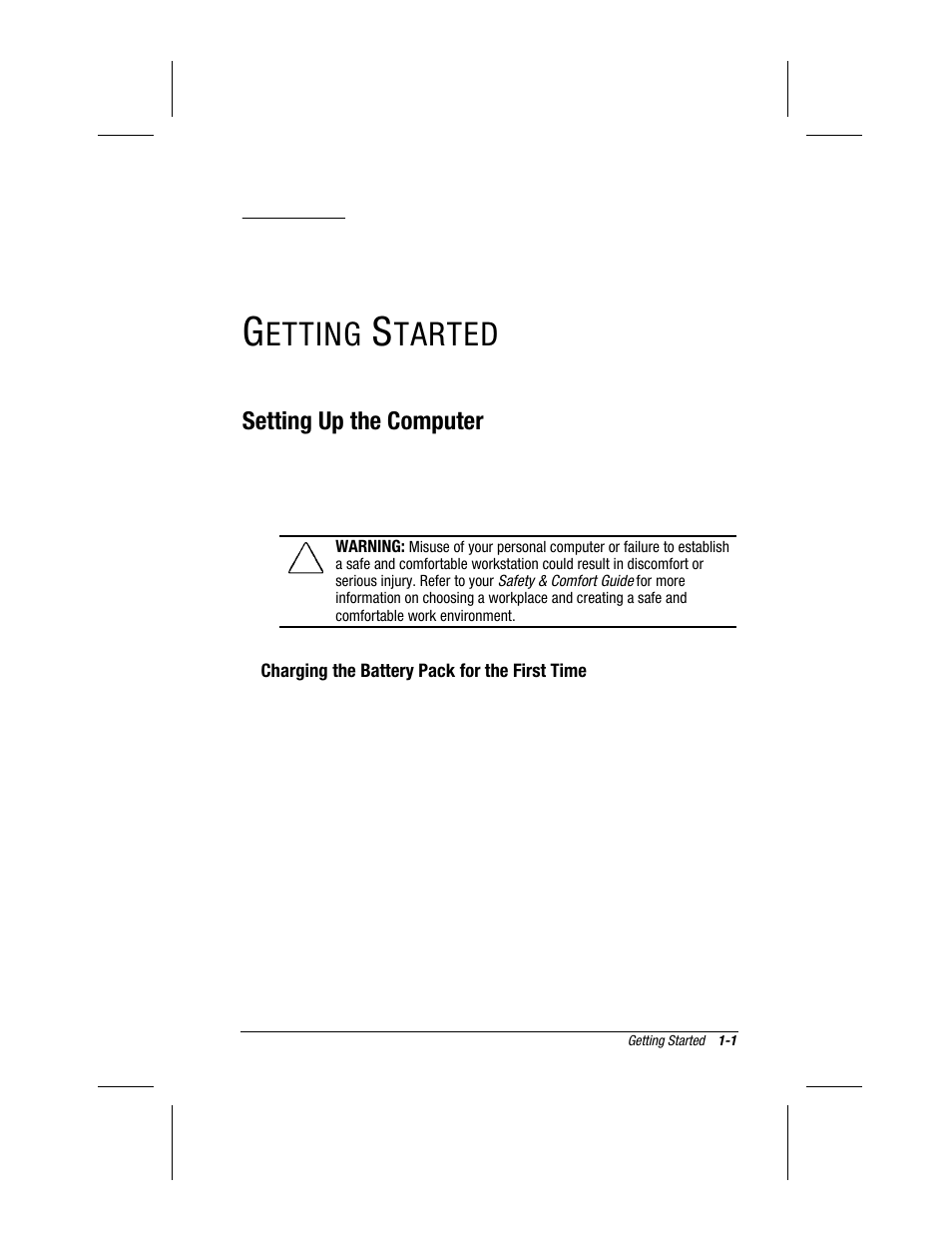 Getting started, Chapter, Etting | Tarted | Compaq 3500 User Manual | Page 14 / 182