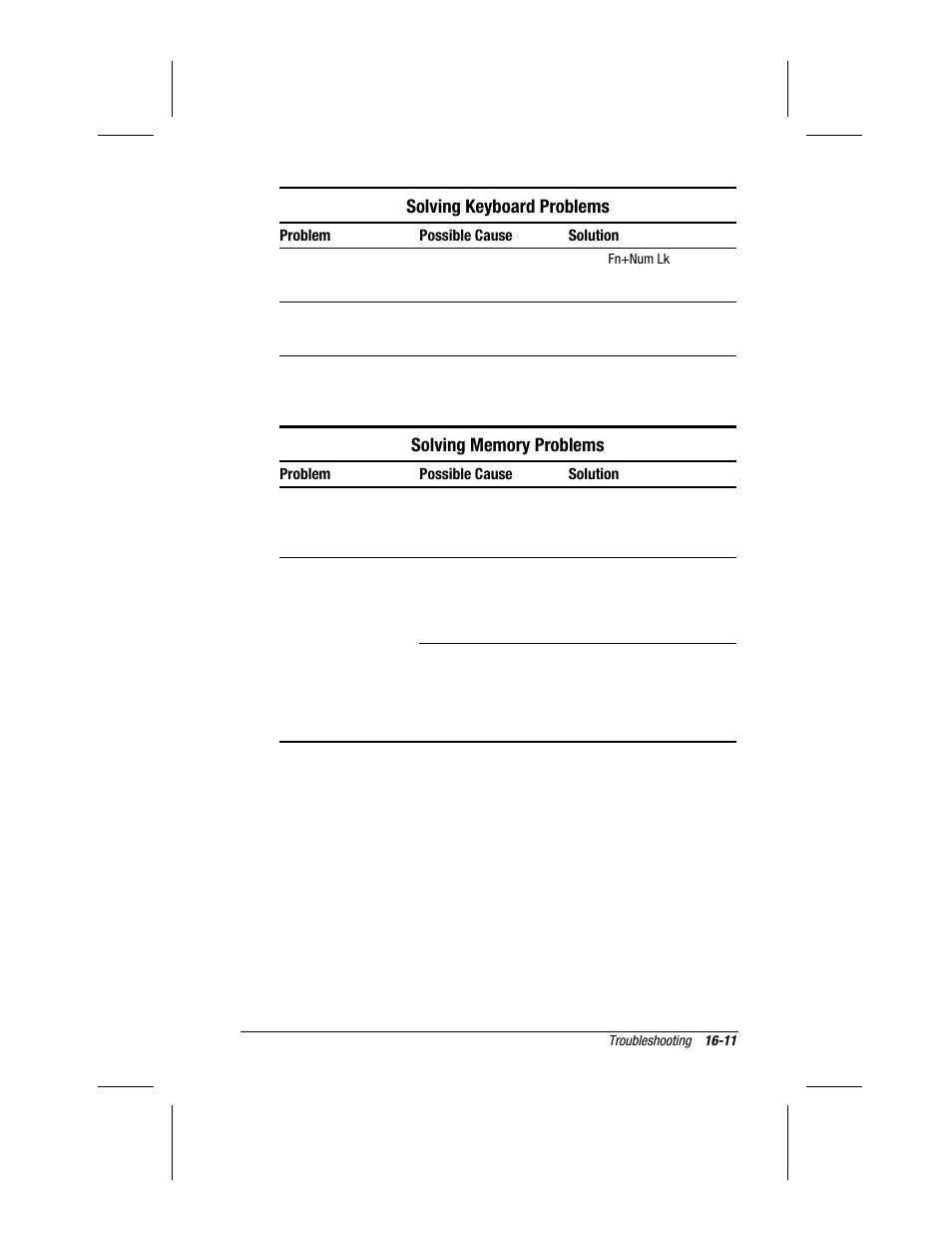 Solving keyboard problems | Compaq 3500 User Manual | Page 142 / 182