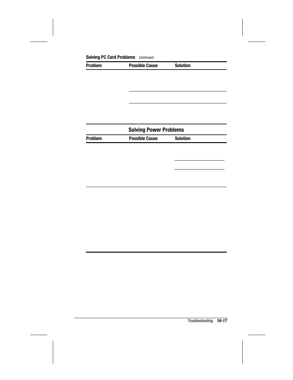 Solving power problems | Compaq 3500 User Manual | Page 148 / 182