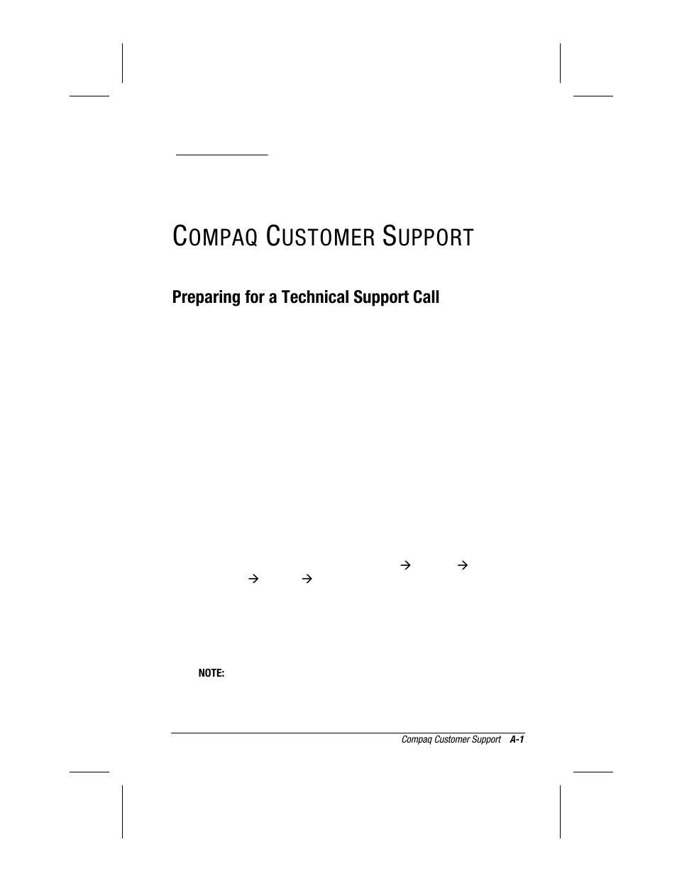 Compaq customer support, Appendix, Ompaq | Ustomer, Upport, Preparing for a technical support call | Compaq 3500 User Manual | Page 157 / 182