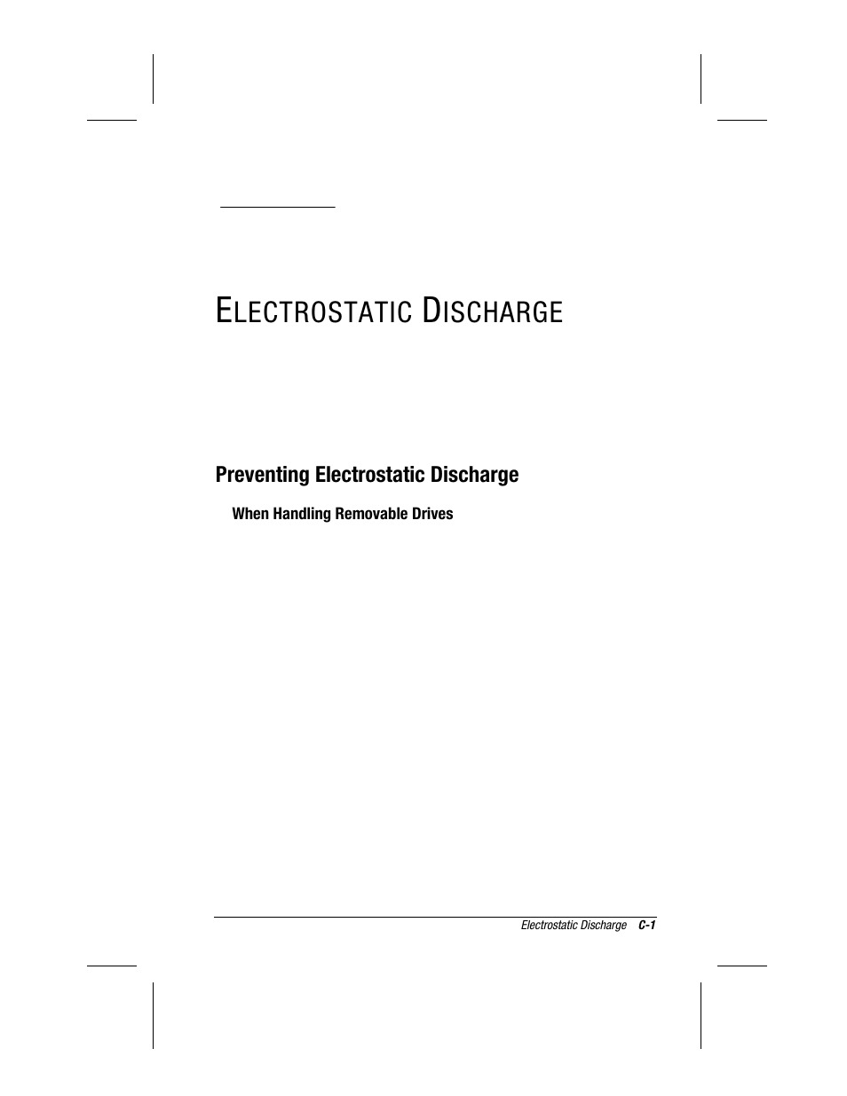 Electrostatic discharge, Appendix, Lectrostatic | Ischarge | Compaq 3500 User Manual | Page 172 / 182