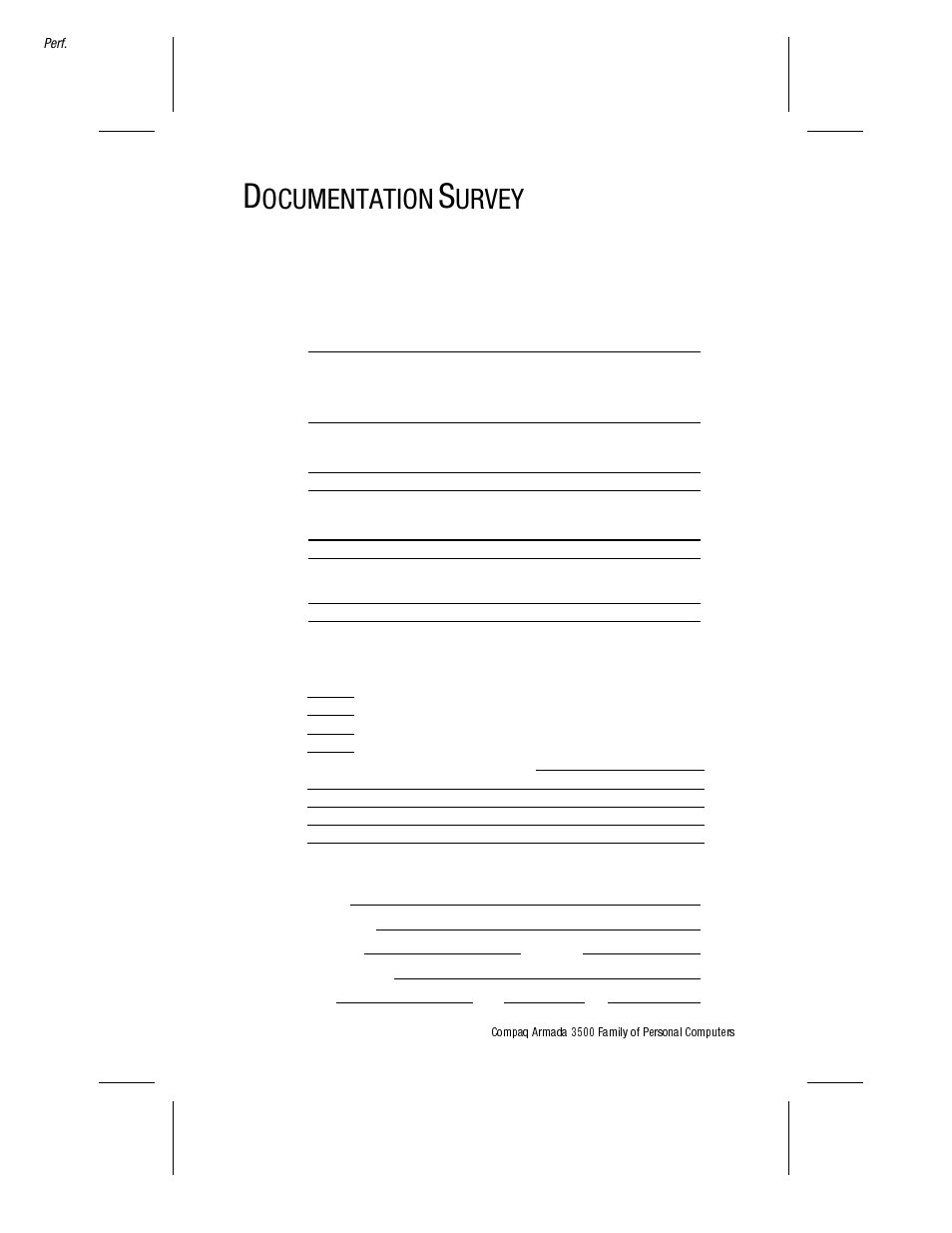 Documentation survey, Ocumentation, Urvey | Compaq 3500 User Manual | Page 2 / 182