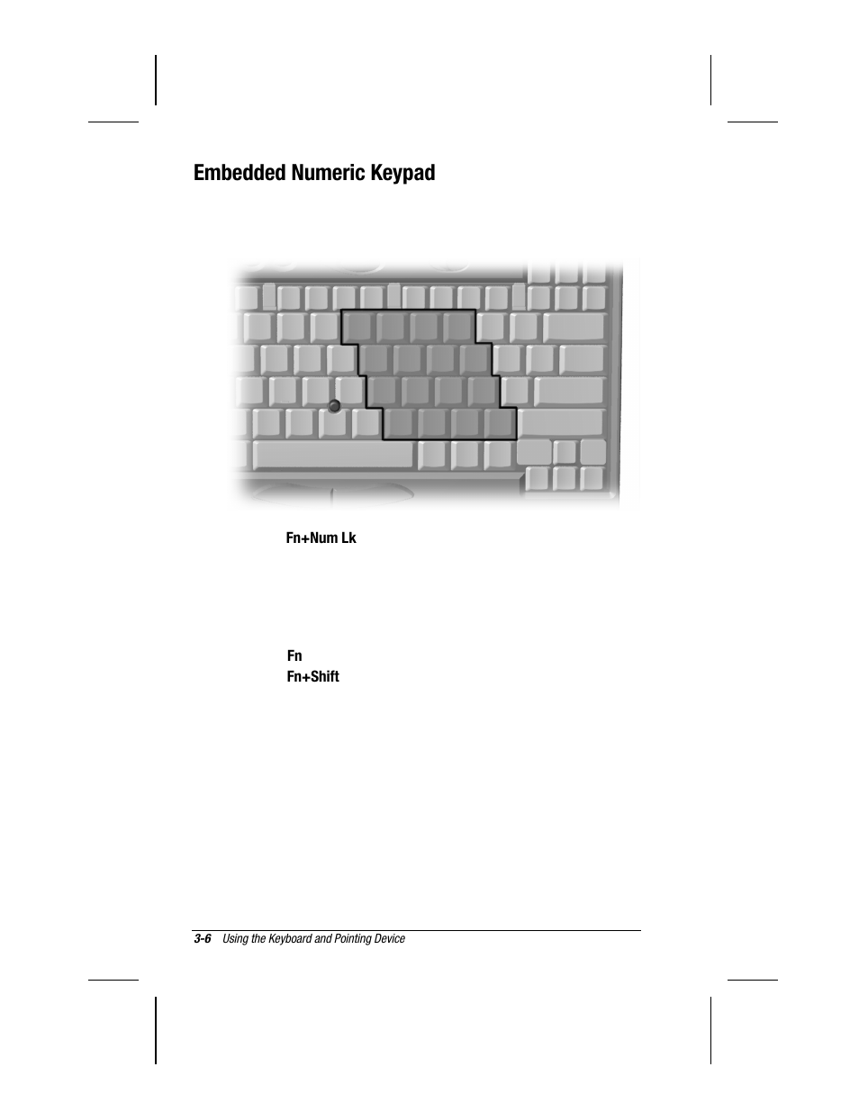 Embedded numeric keypad | Compaq 3500 User Manual | Page 30 / 182