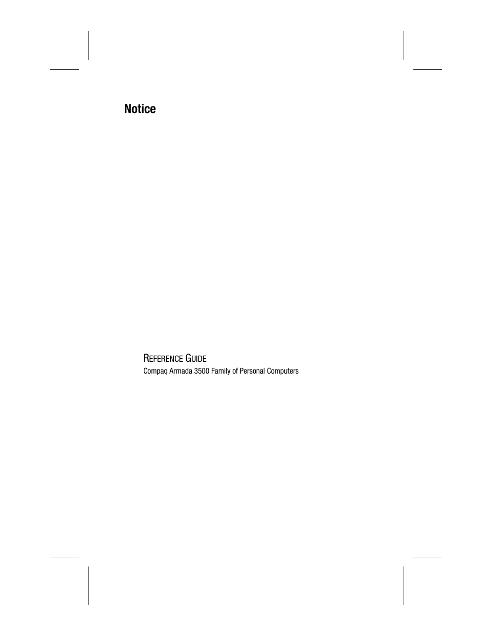 Notice | Compaq 3500 User Manual | Page 4 / 182