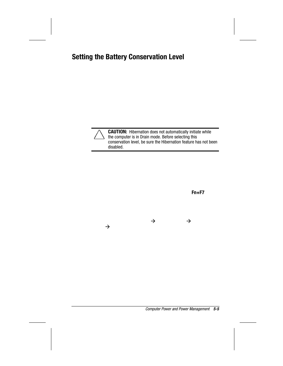 Setting the battery conservation level | Compaq 3500 User Manual | Page 53 / 182